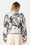 Short Quilt Jacket - Beige Artsy Stroke Flower