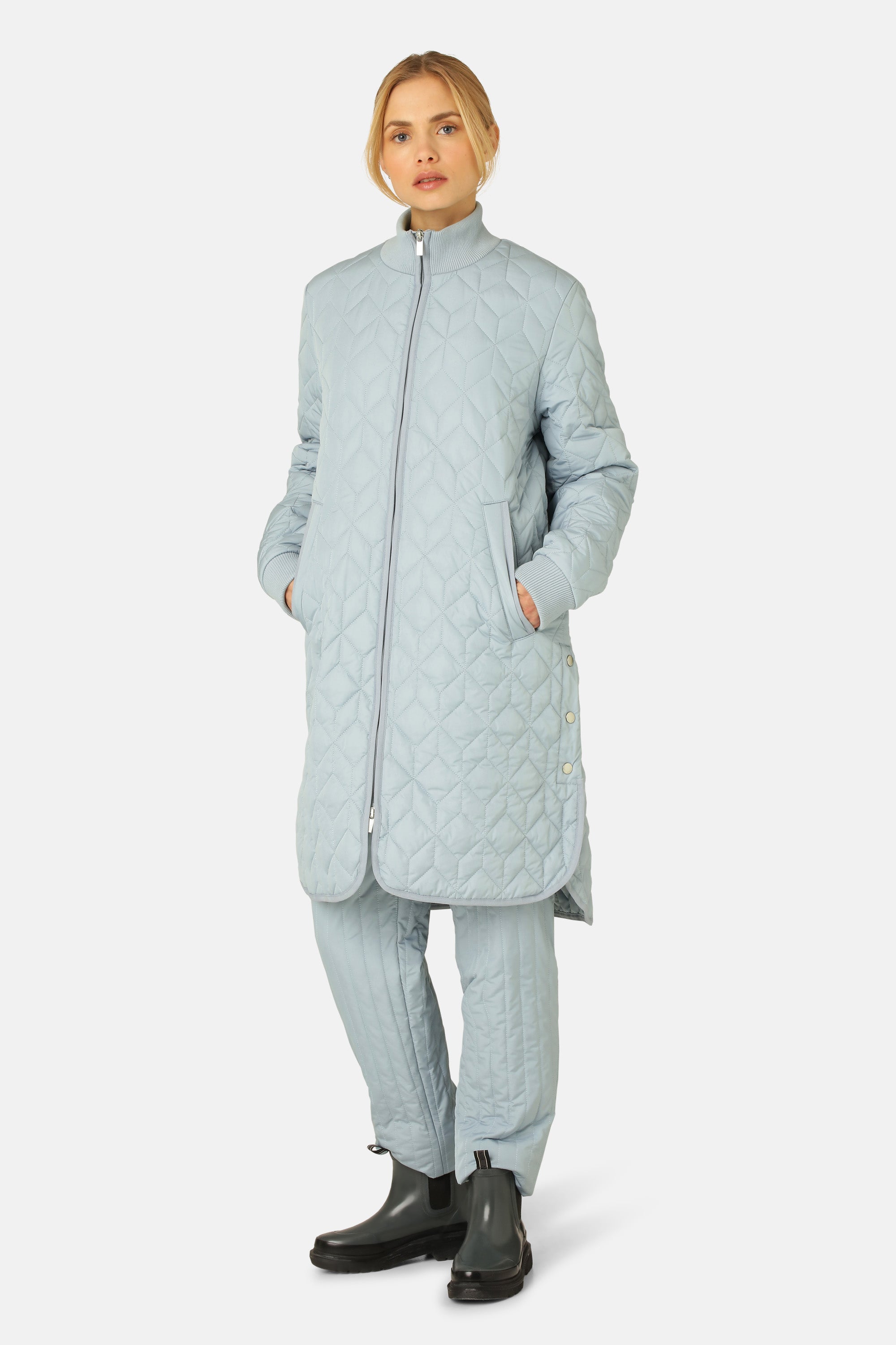Ilse Jacobsen Hornbæk Outerwear Quilt Coat Coat 608 Pale Petroleum
