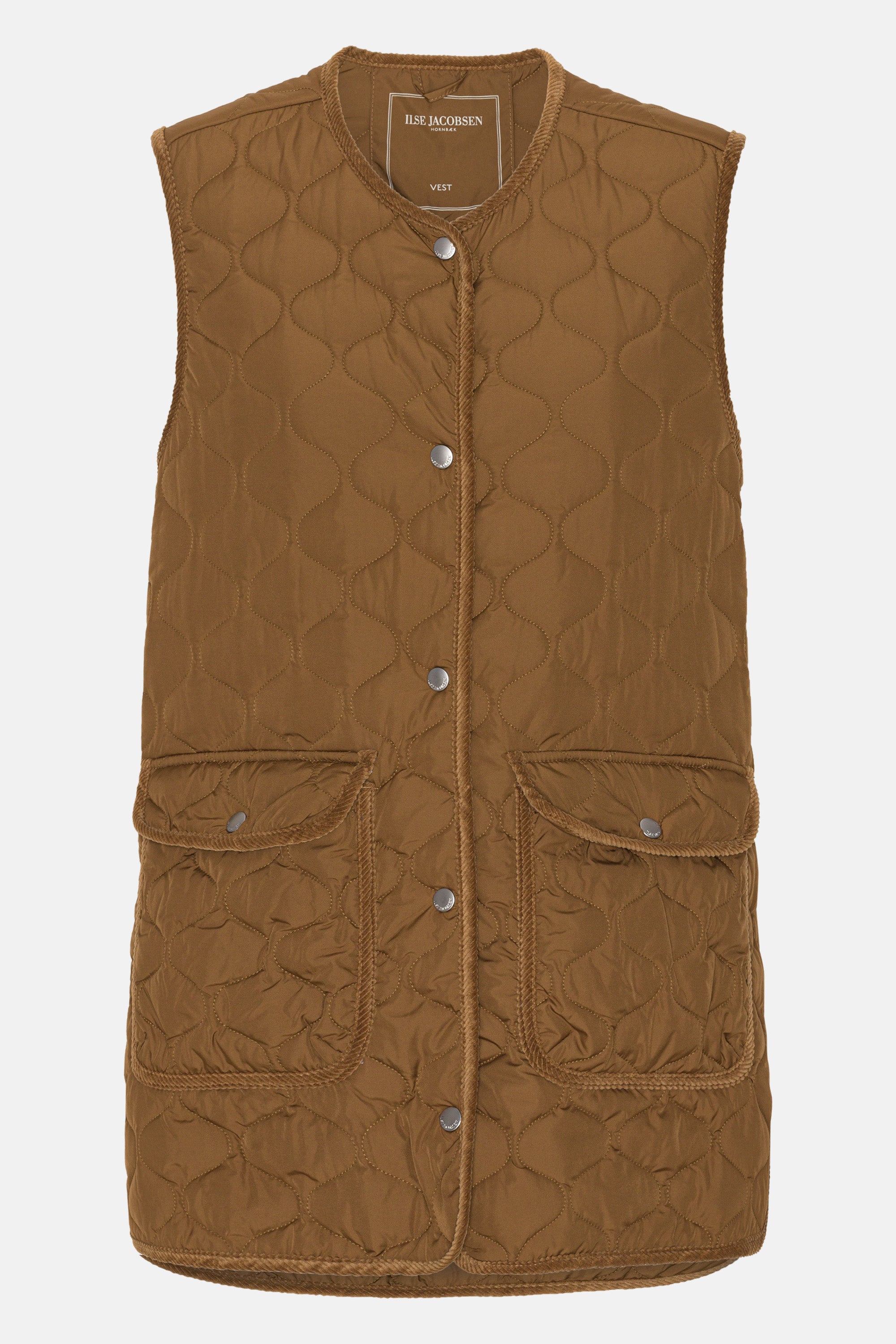 Ilse Jacobsen Hornbæk Outerwear Quilt Long Vest Vest 228 Walnut
