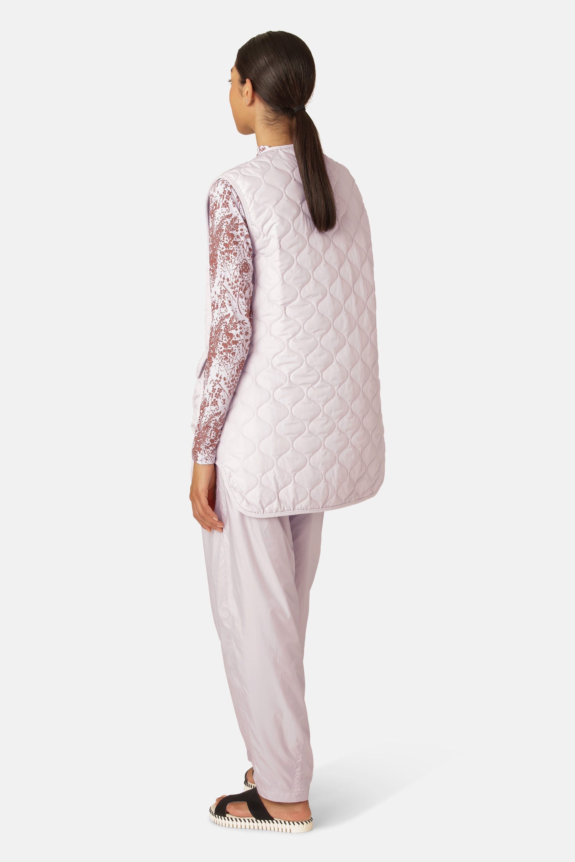 Ilse Jacobsen Hornbæk Outerwear Quilt Long Vest Vest 549 Concrete