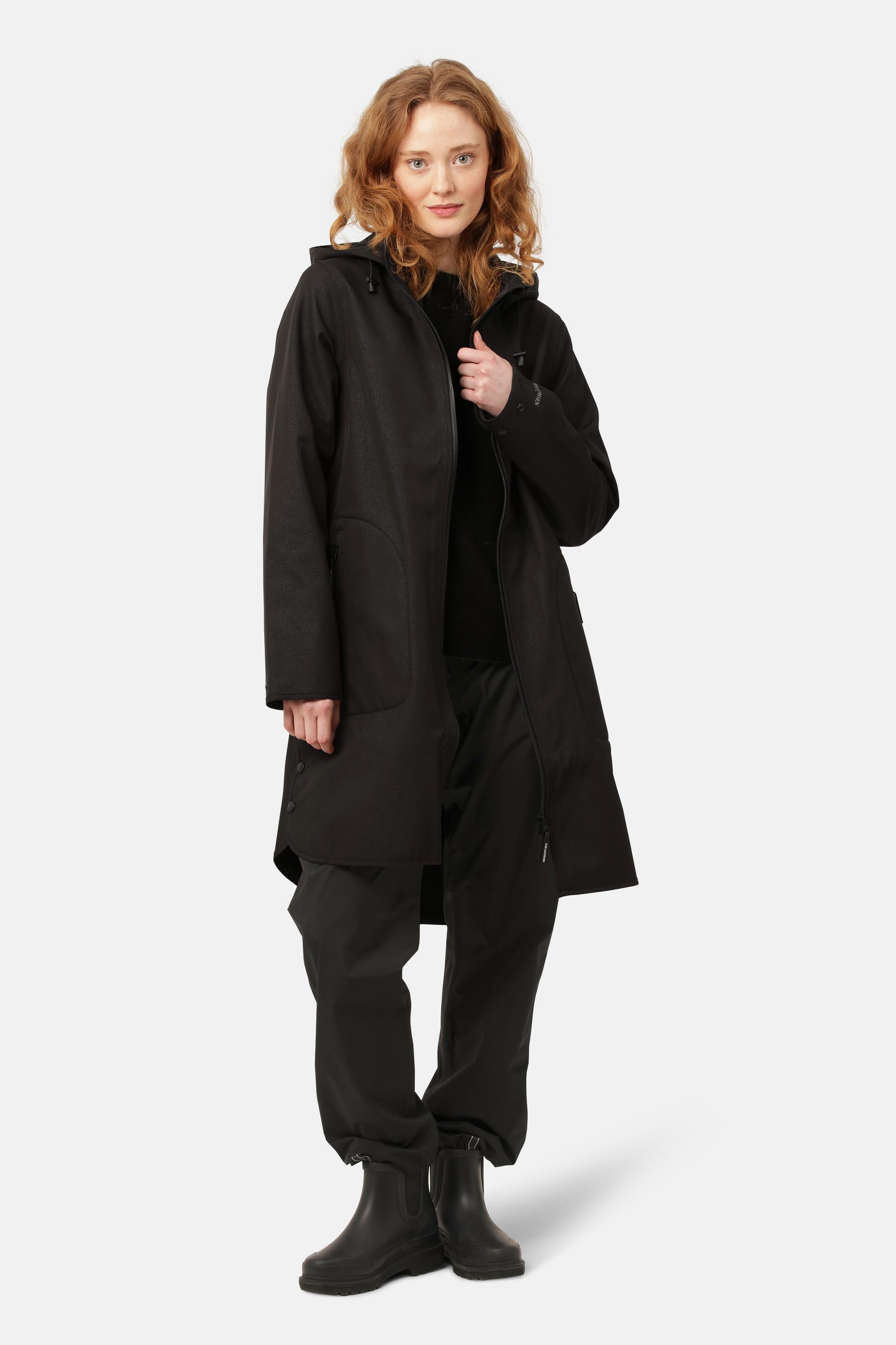 Softshell Raincoat A-line - Black