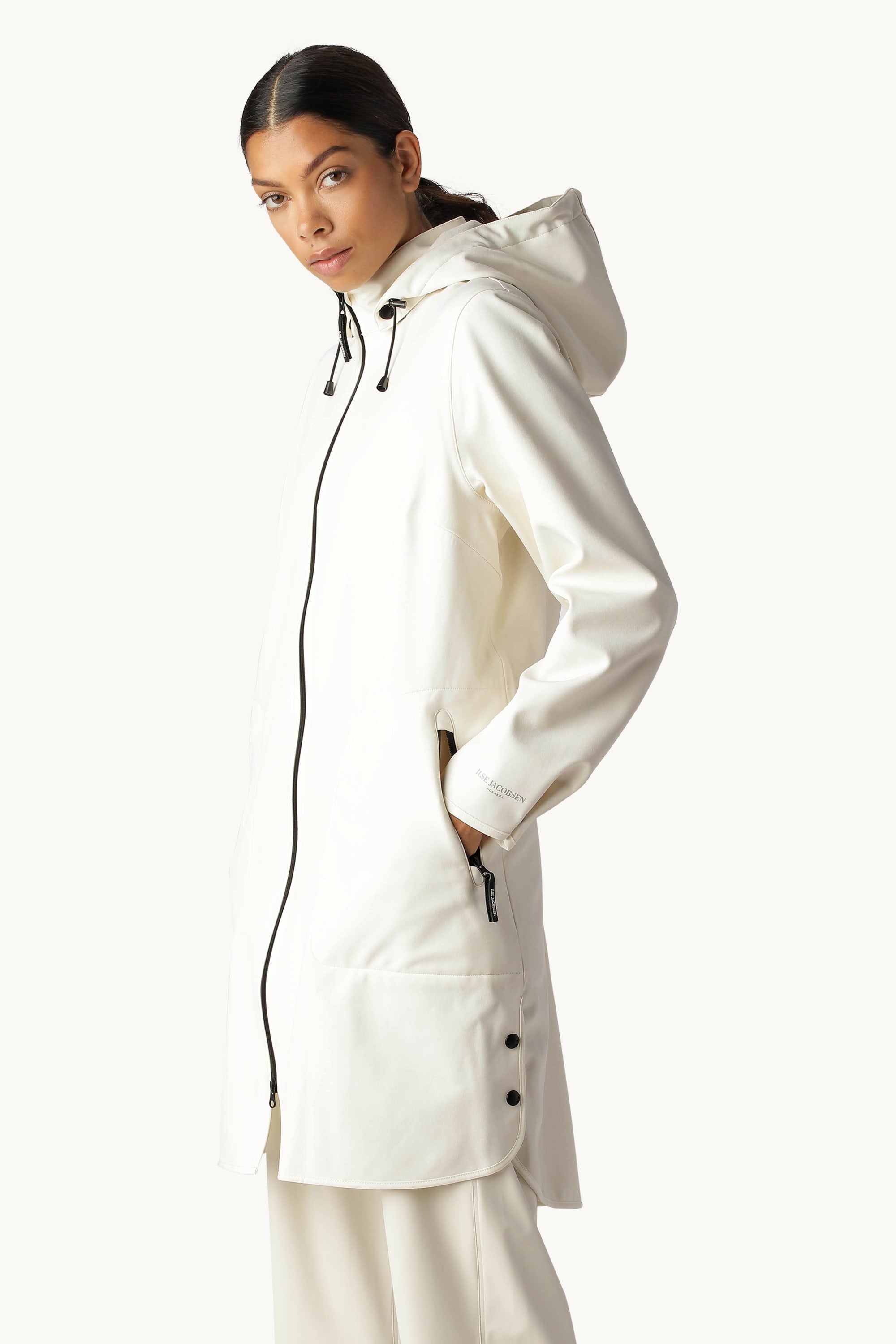 Softshell Raincoat A-line - White Sugar