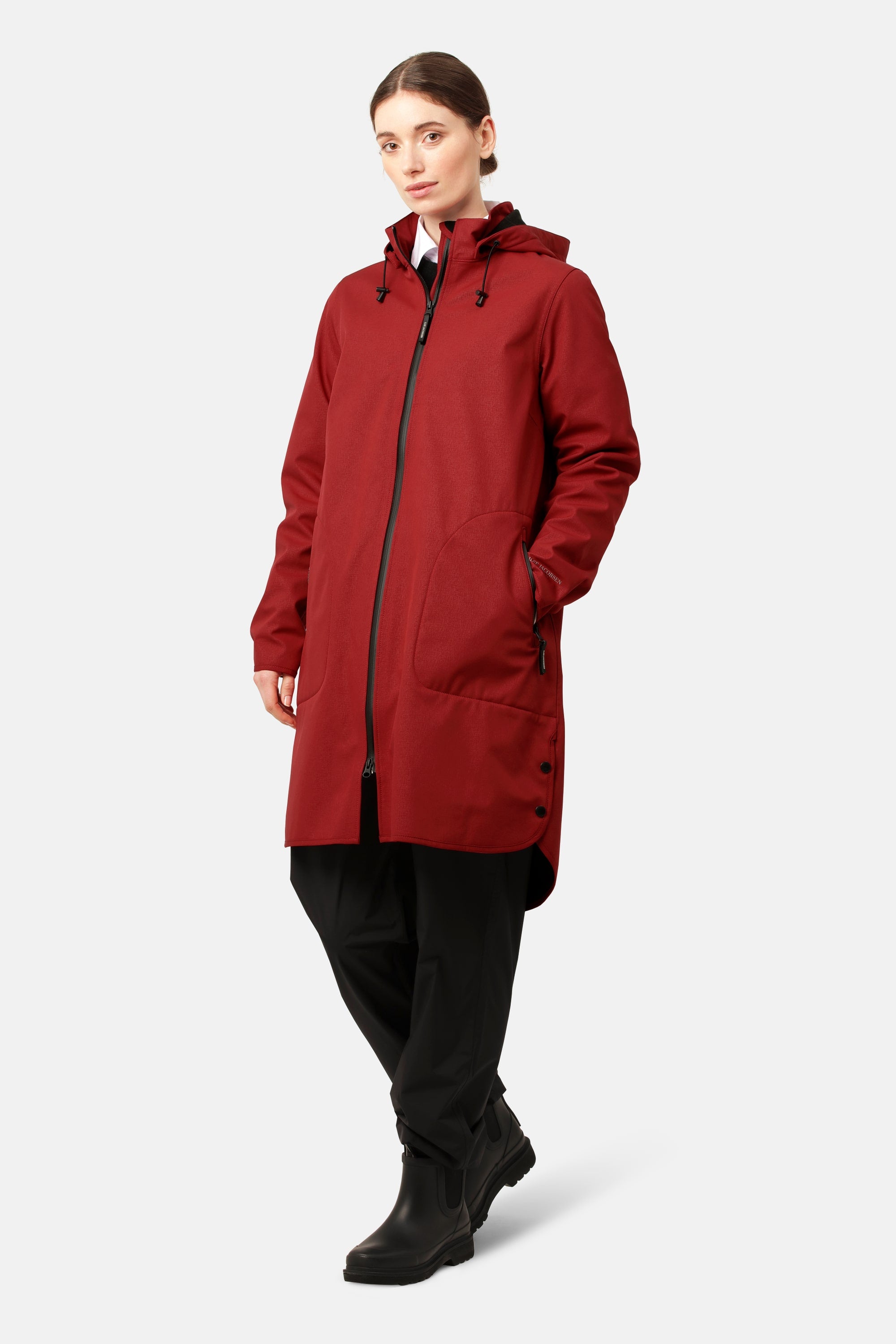 Softshell Raincoat A-line - Rhubarb