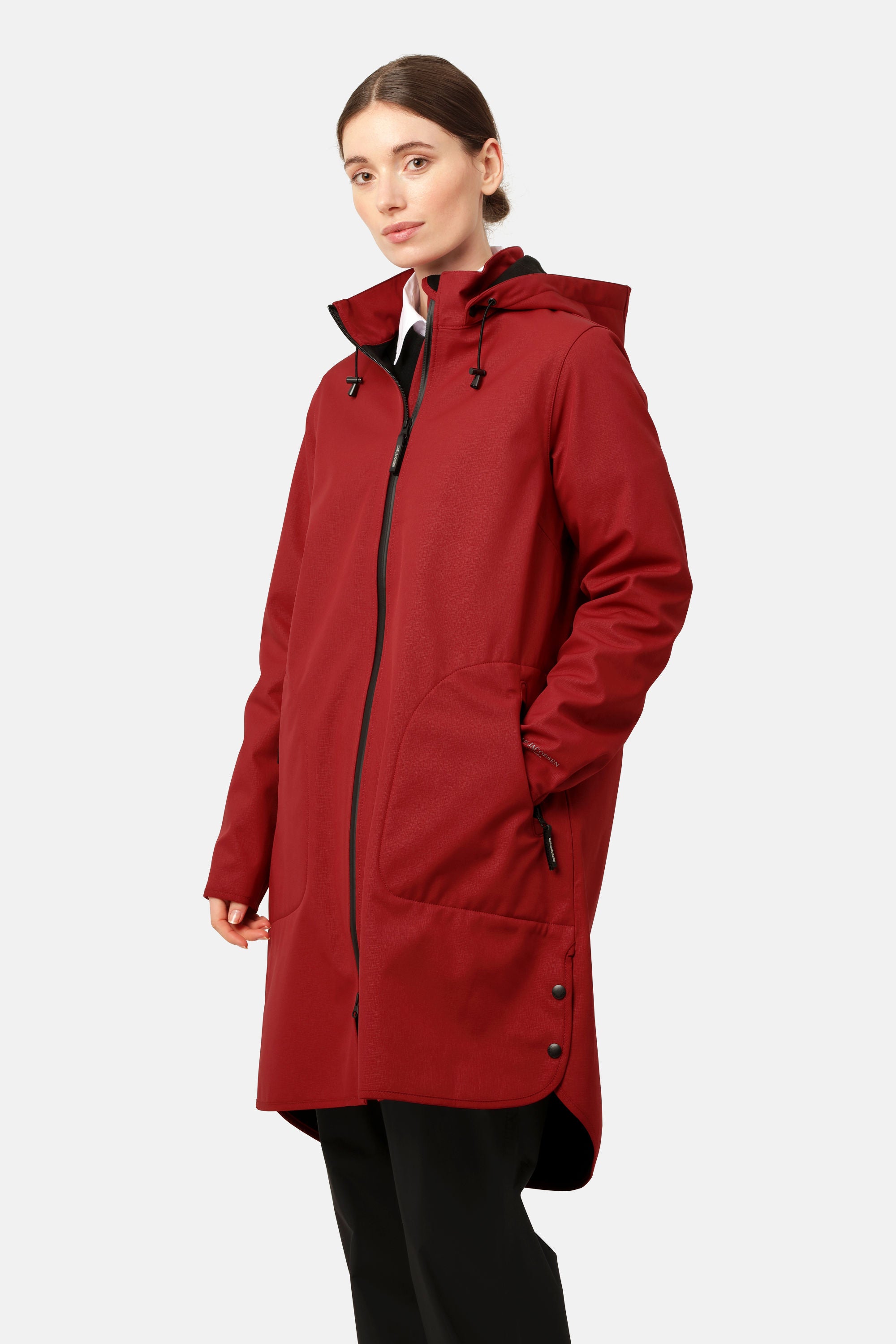 Softshell Raincoat A-line - Rhubarb