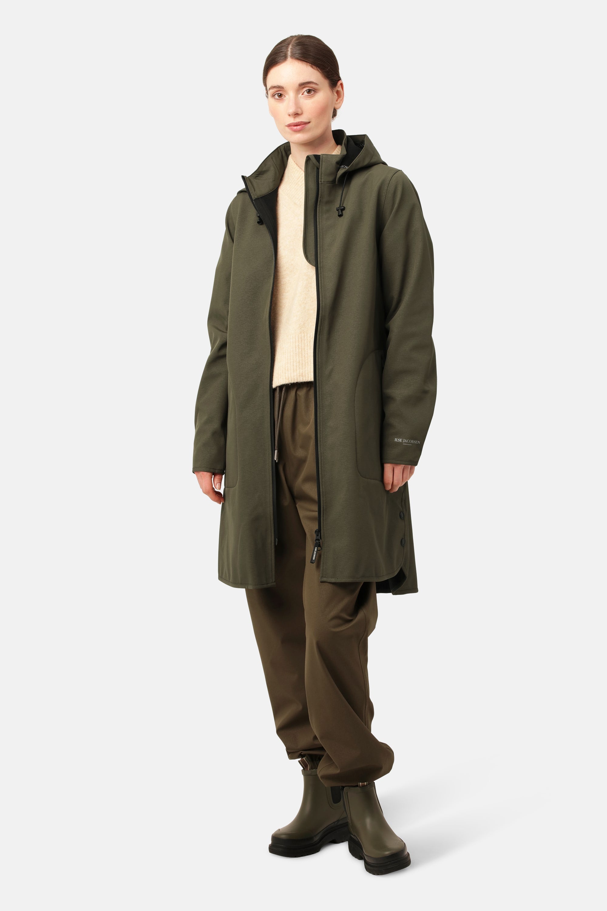 Softshell Raincoat A-line - Army