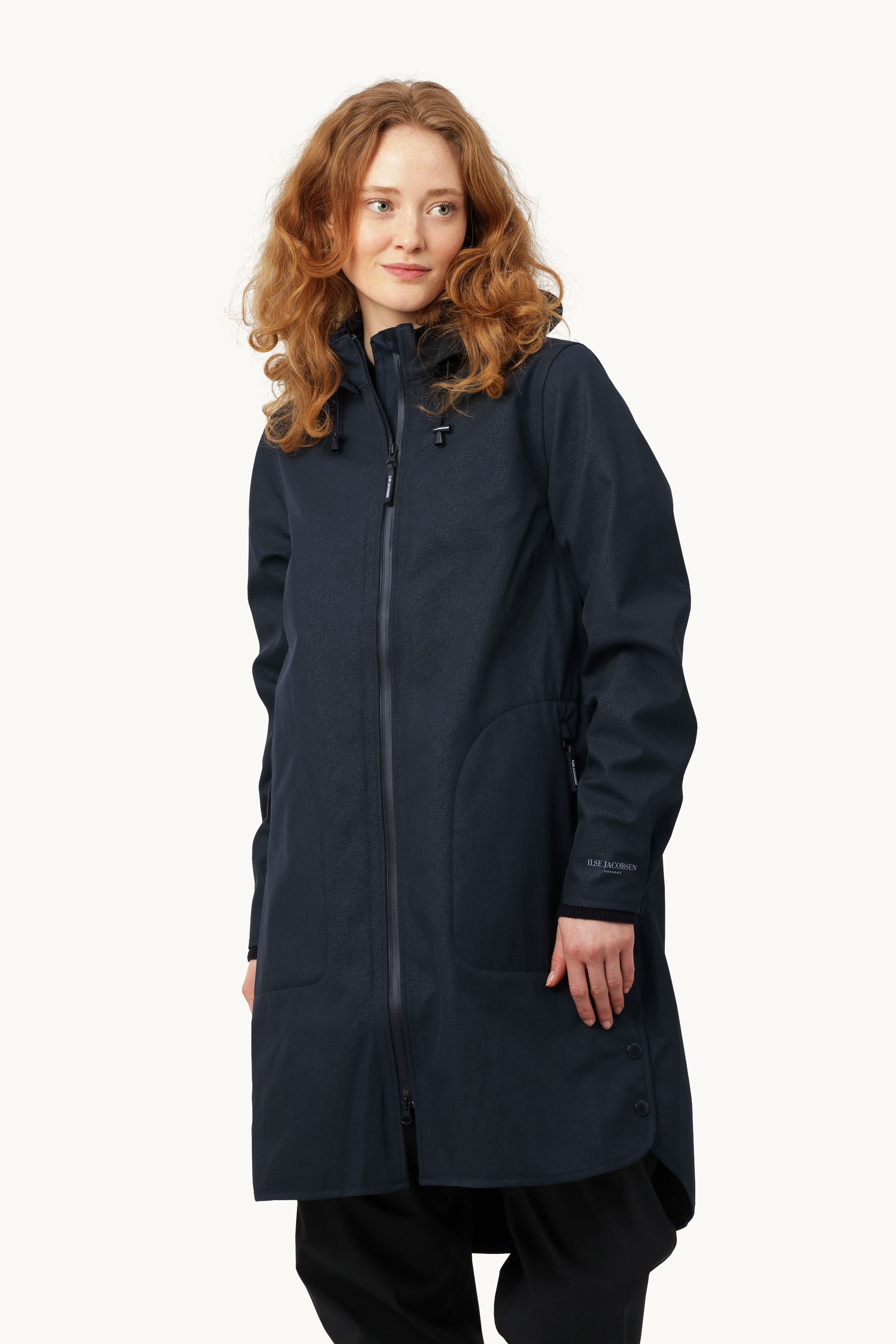 Softshell Raincoat A-line - Dark Indigo
