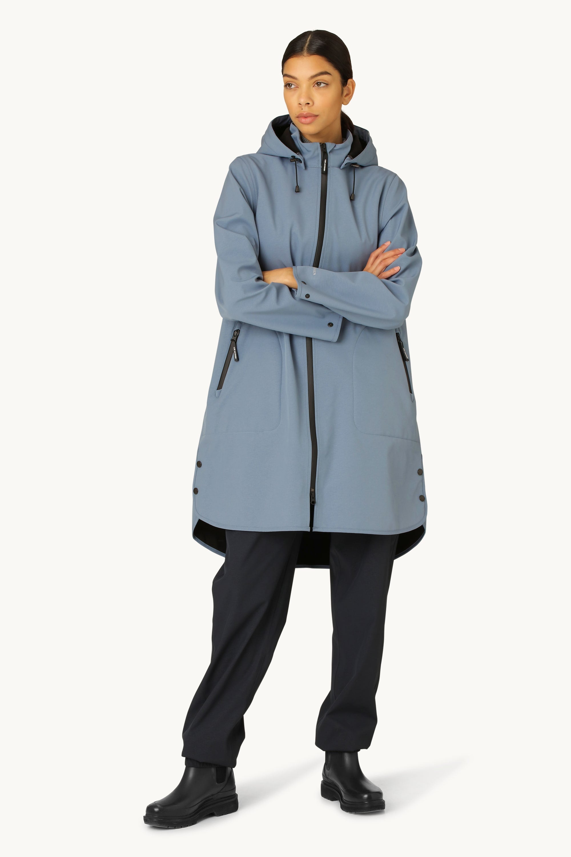 Softshell Raincoat A-line - Winter Ocean