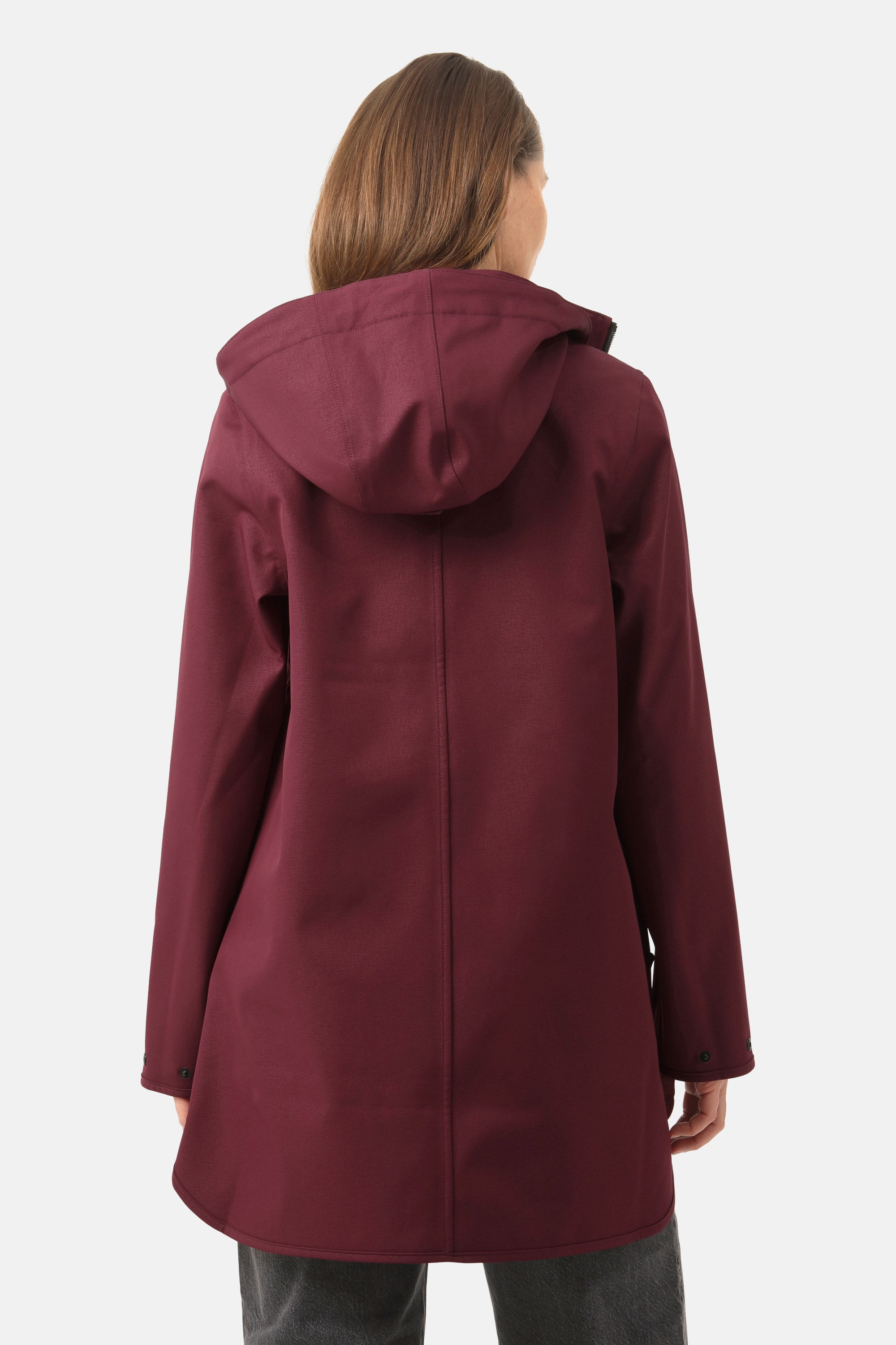 Softshell Raincoat A-line - Maroon Banner