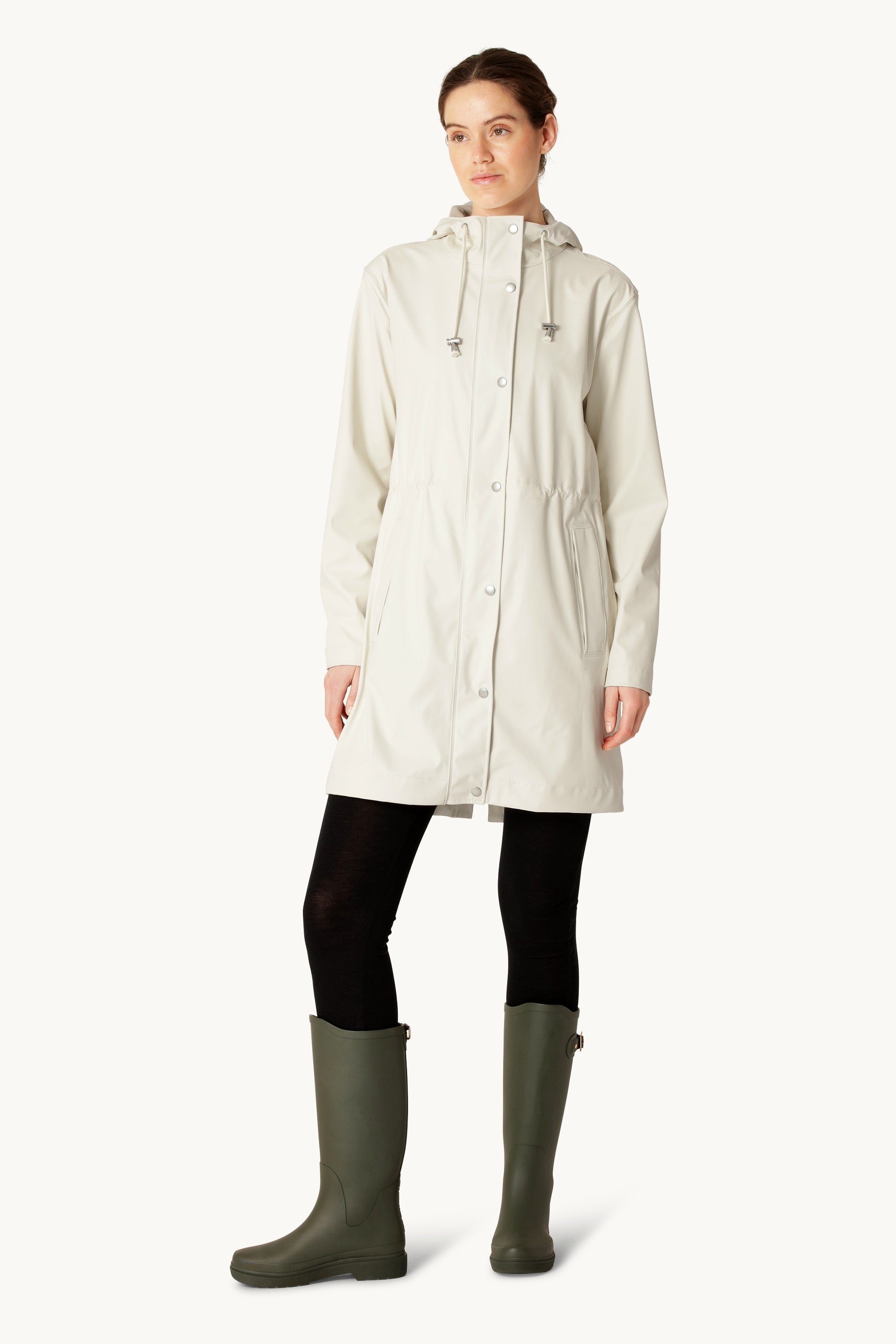 MILKラッピング ブルゾン Long Parka Rain Jacket - Milk Creme