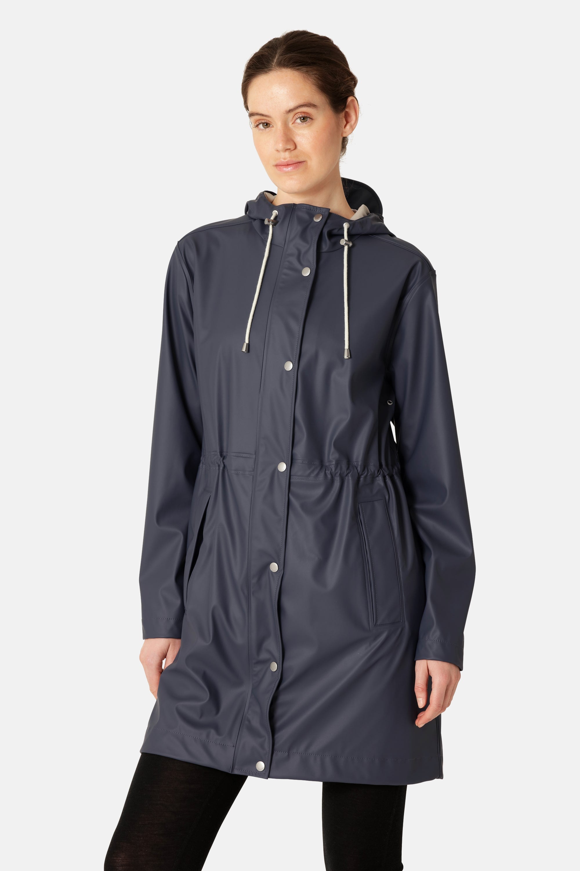 Long Parka Rain Jacket - Ombre Blue