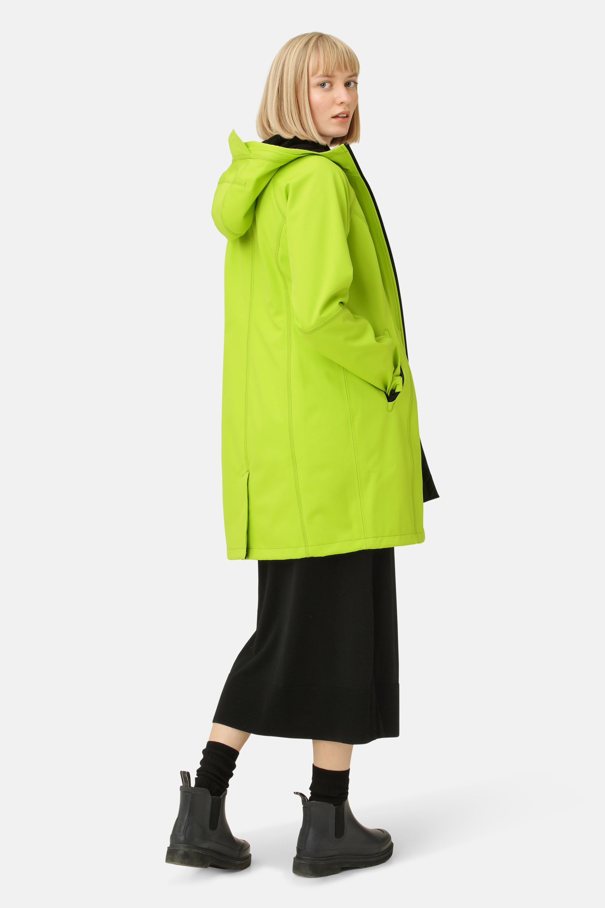 Softshell Raincoat - Lime Green