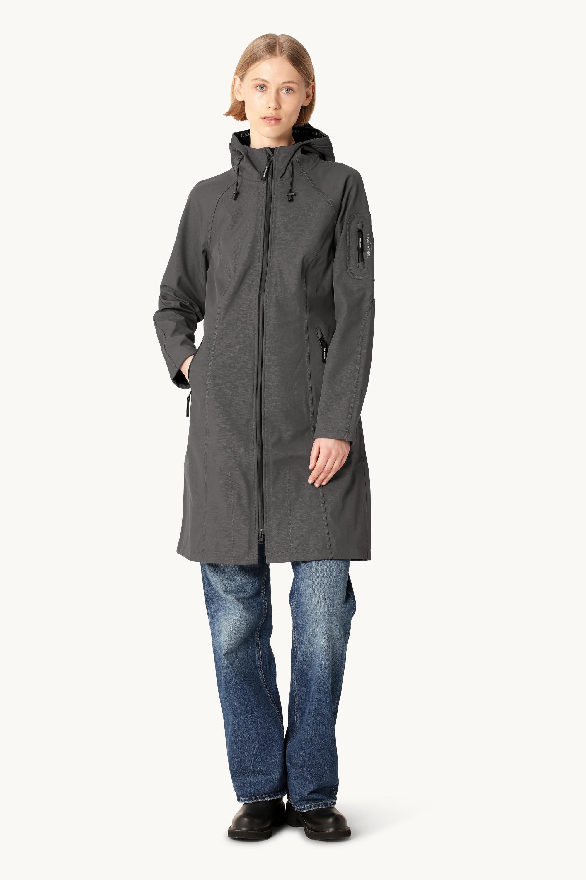ロンハーマン soft shell Modacoat xs Long Softshell Raincoat - Dark Shadow