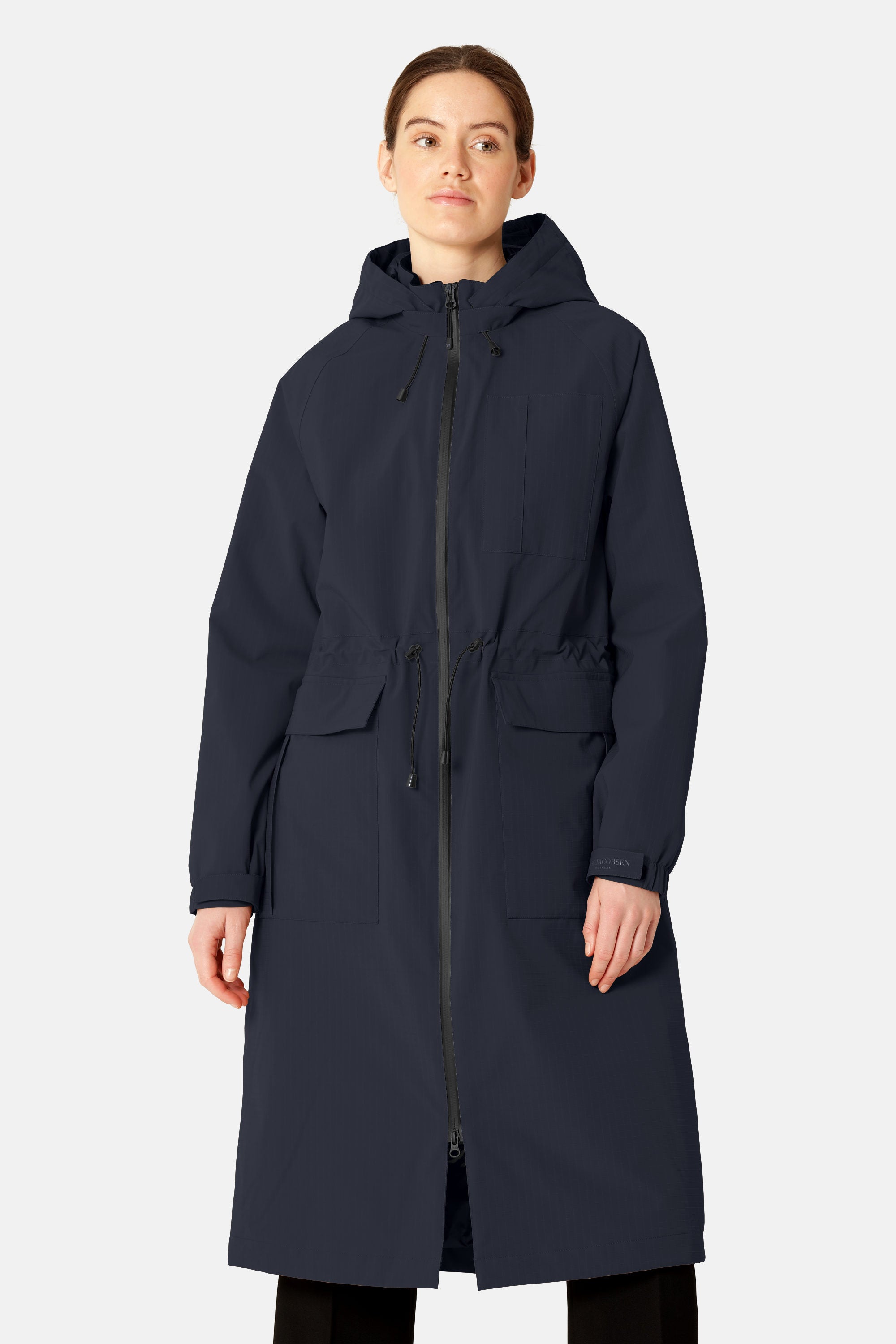 Long Winter Coat - Dark Indigo