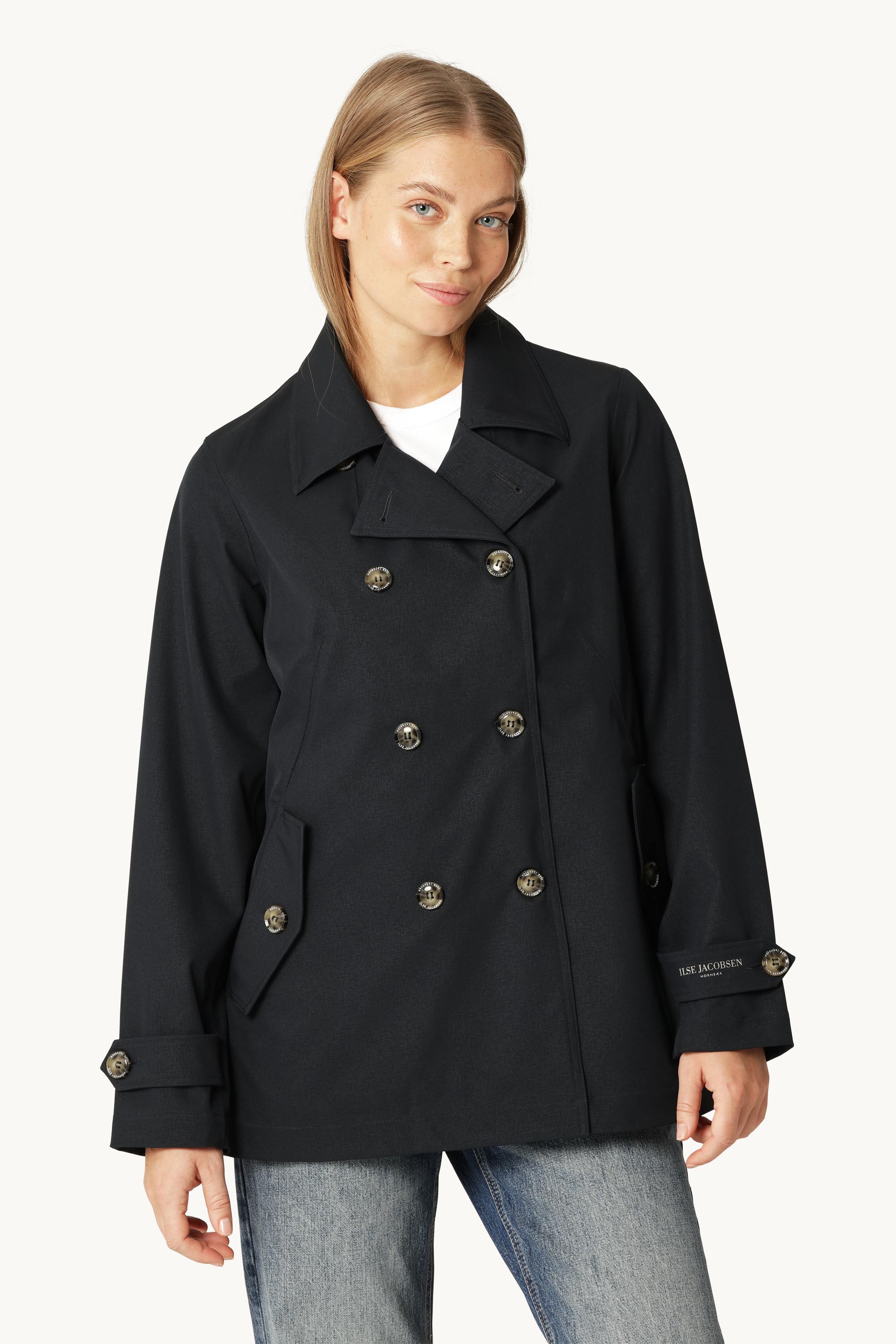 Rain Peacoat - Dark Indigo