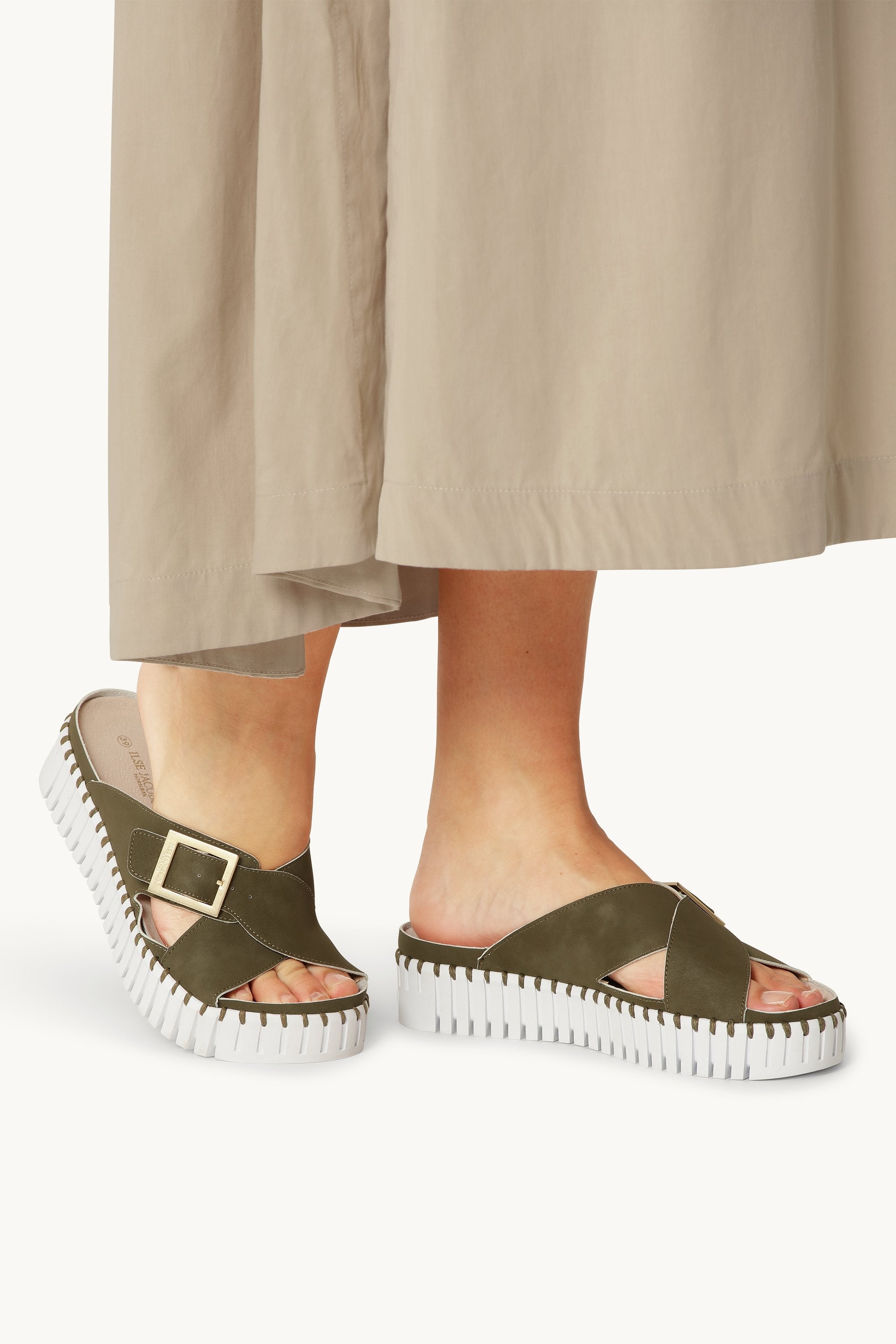 Sandals Crossover - Army White
