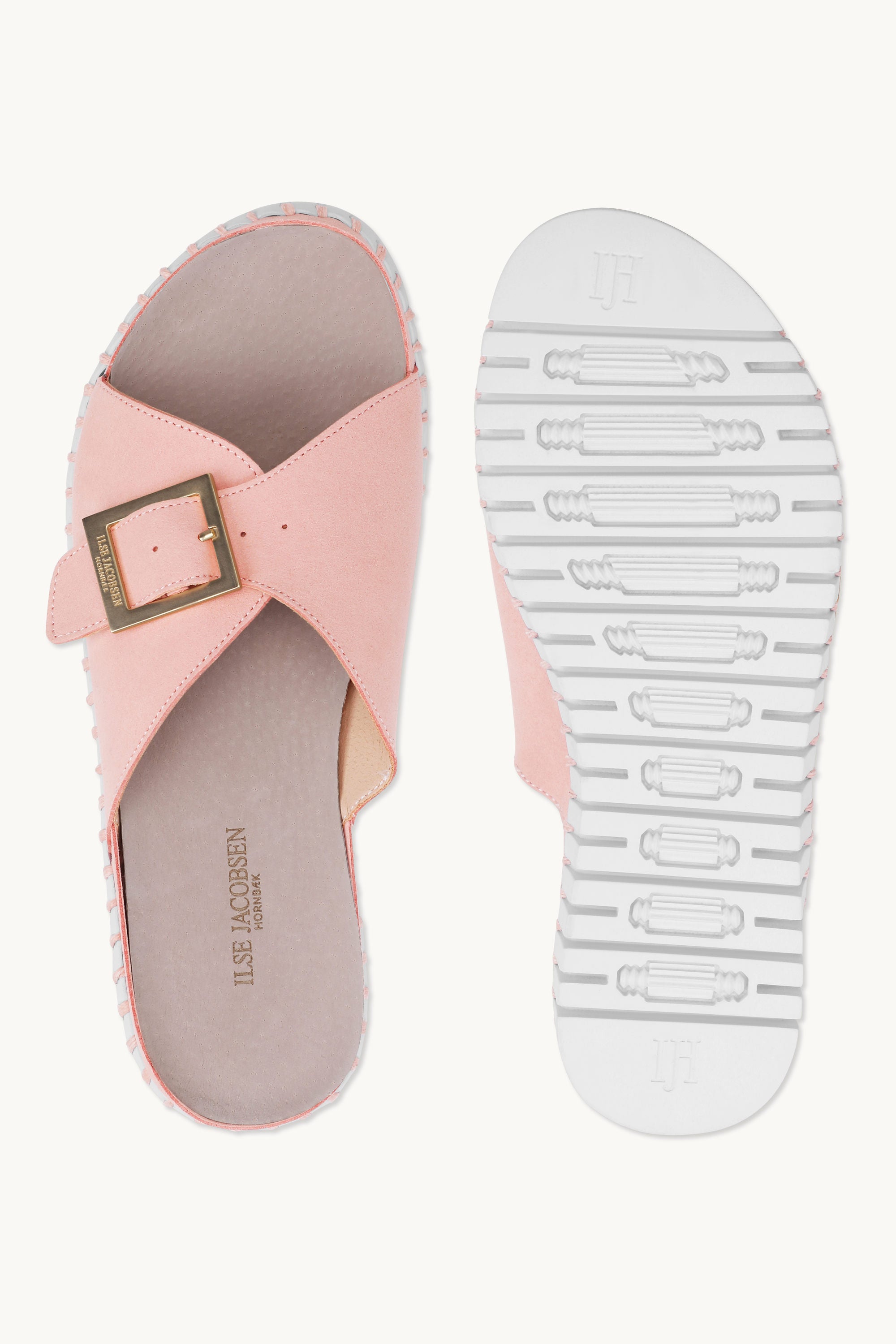 Sandals Buckle - Adobe Rose White