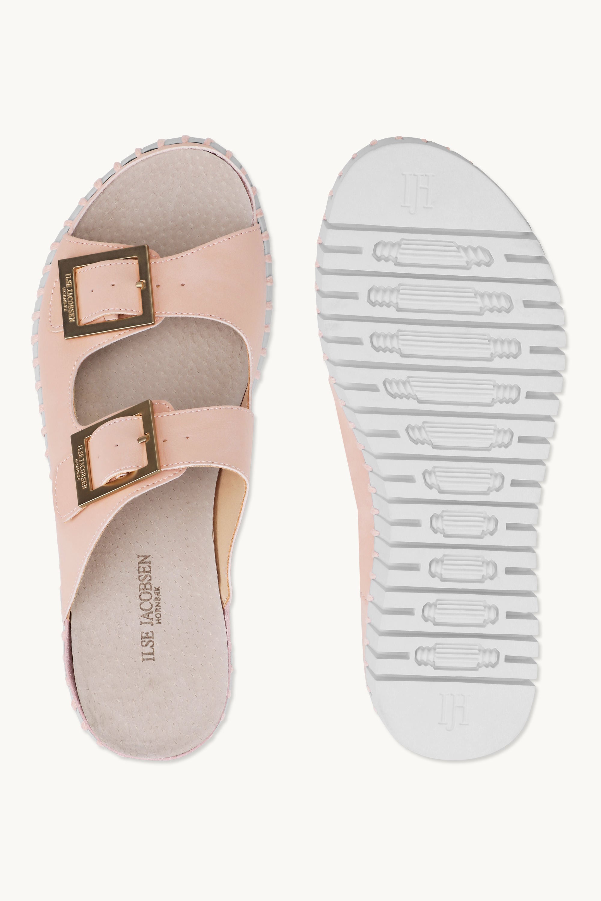 Platform Sandals Buckle - Adobe Rose White