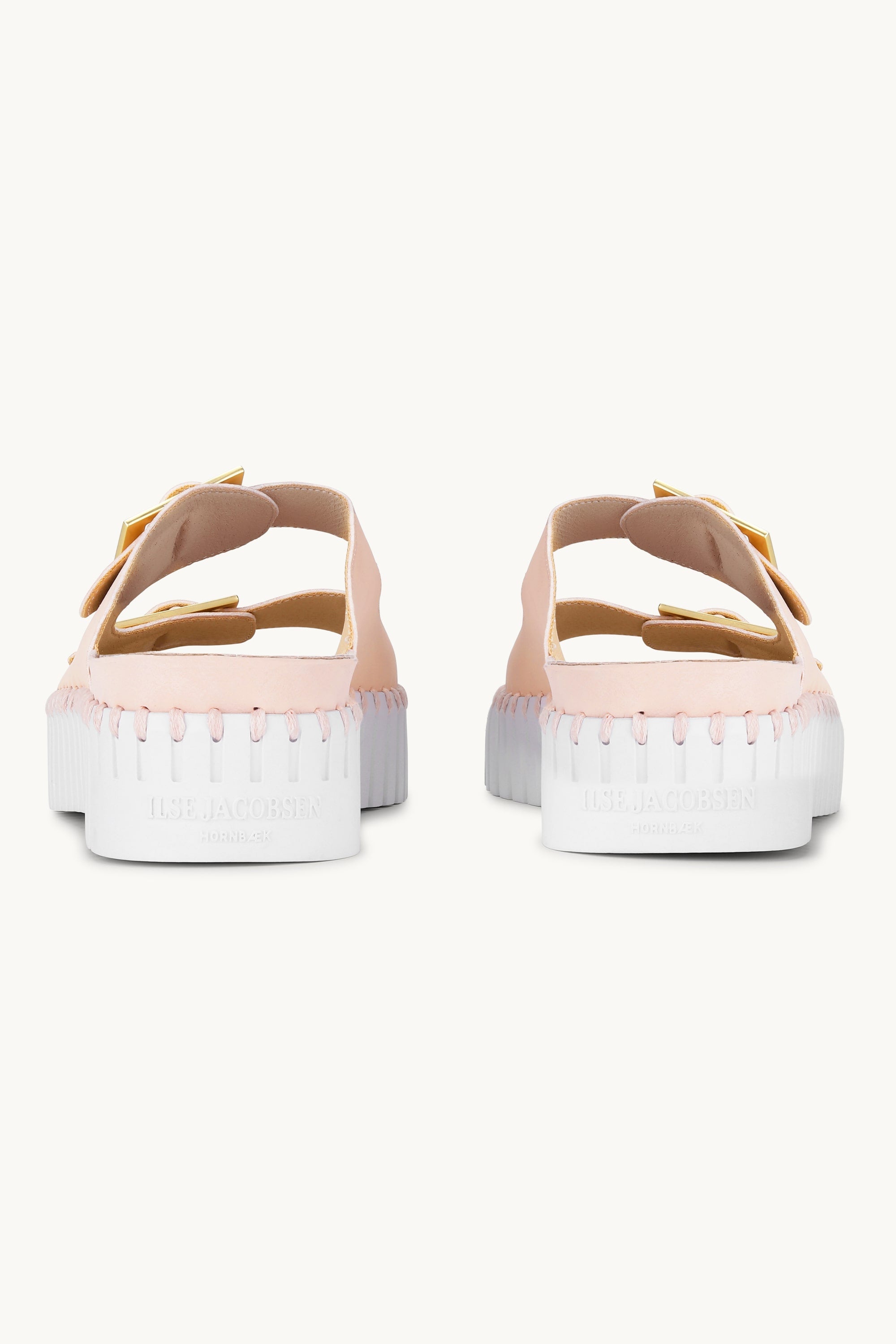 Platform Sandals Buckle - Adobe Rose White