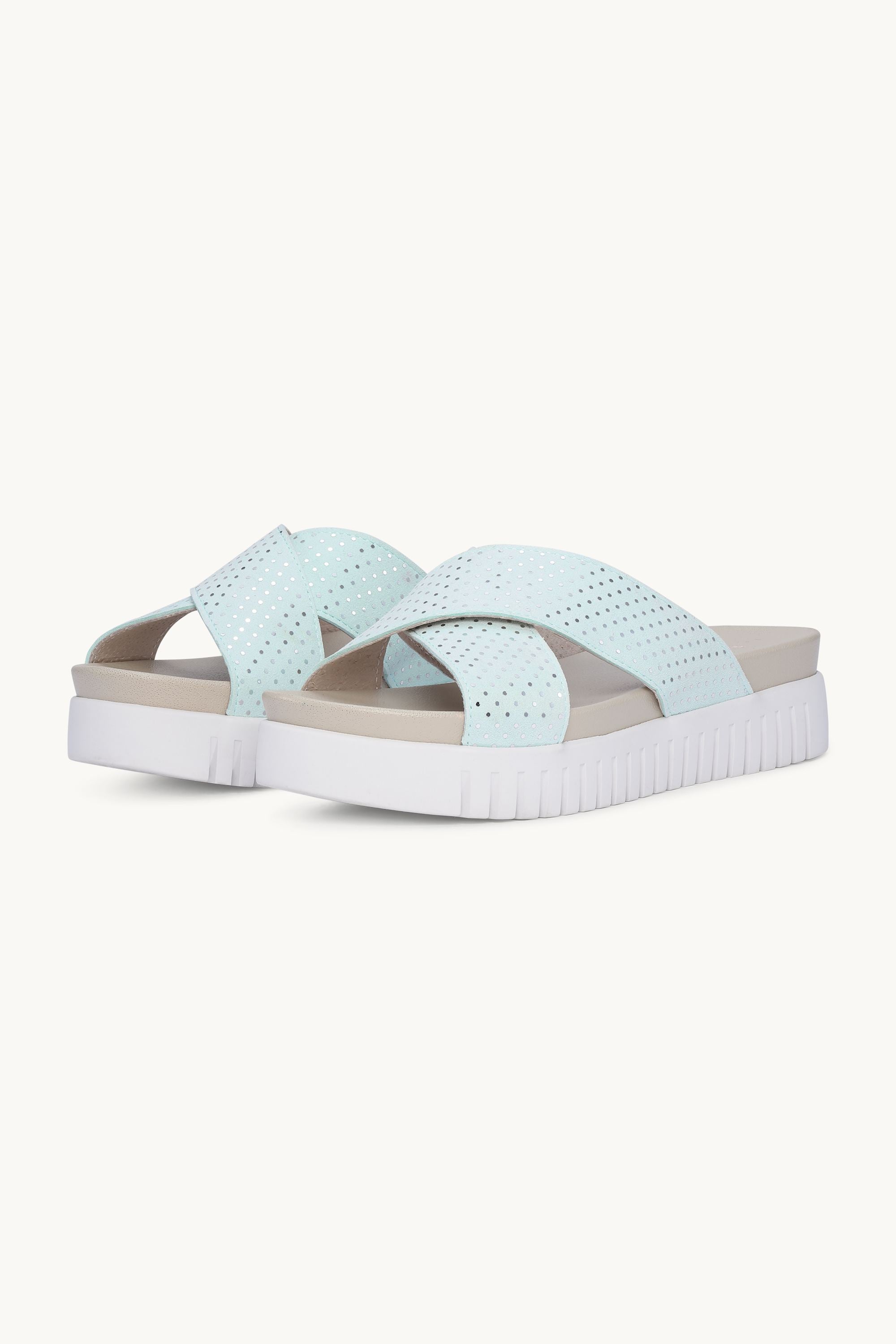 Sandals - White Blue