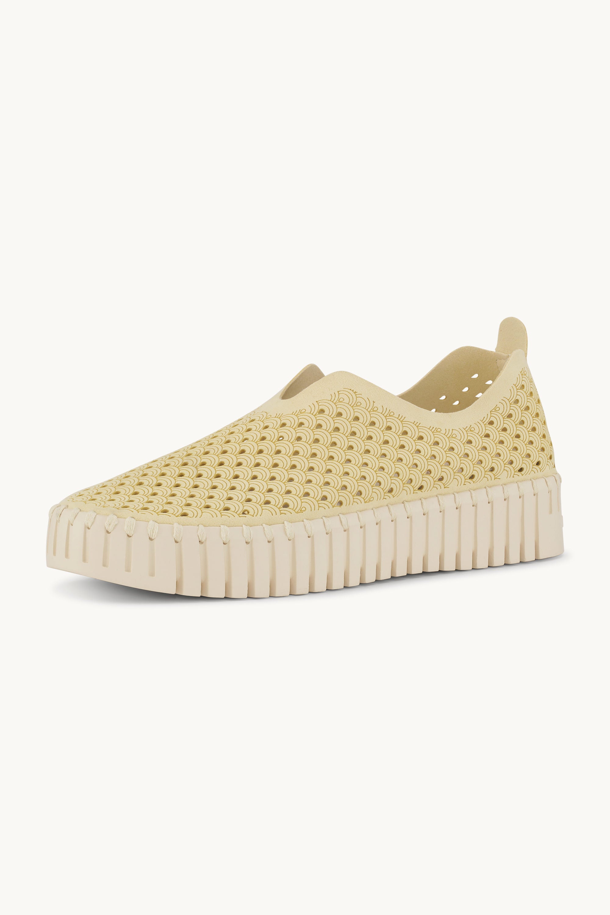 Platform Tulip Flats - Double Cream