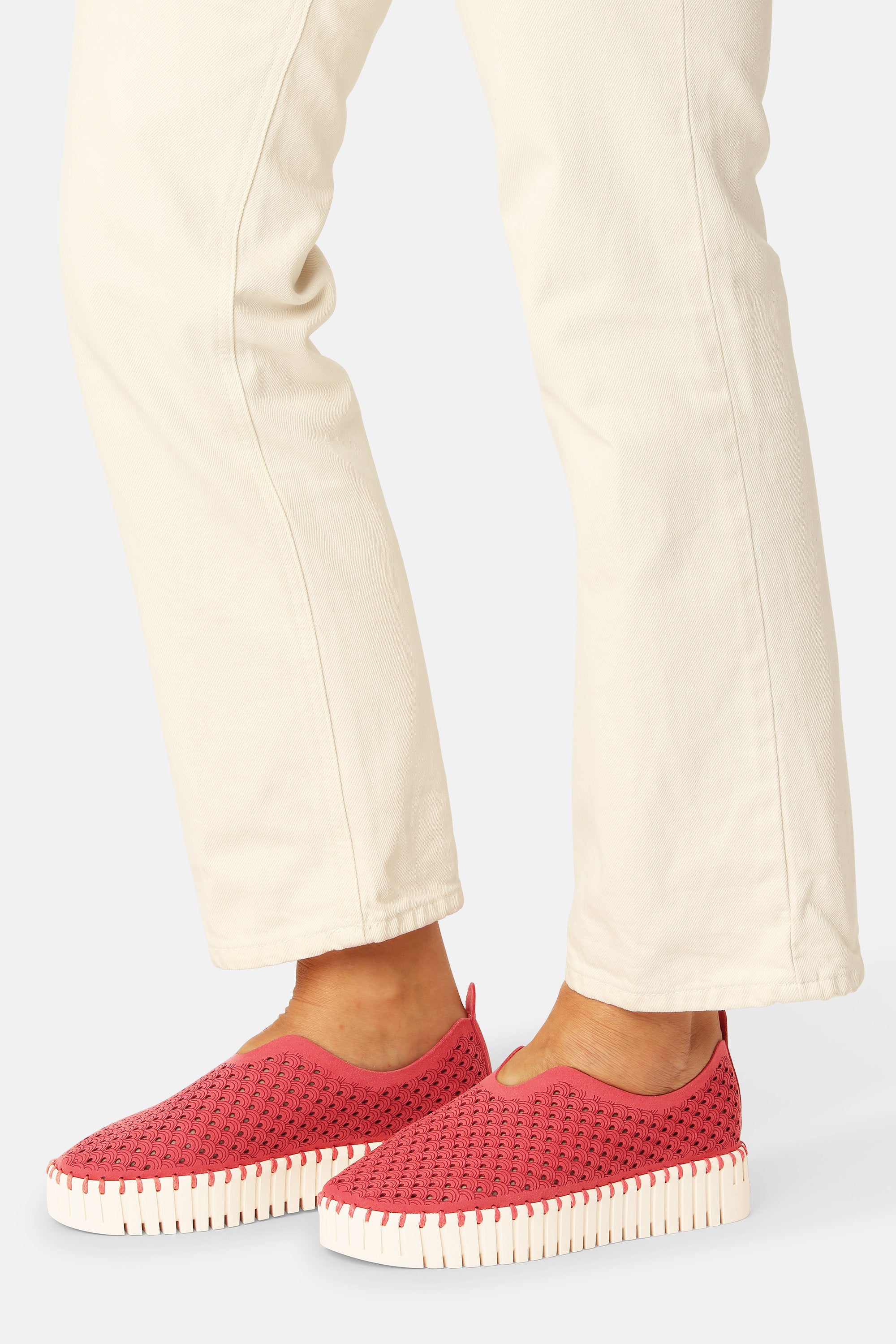 Platform Tulip Flats - Baked Apple Pearled Ivory