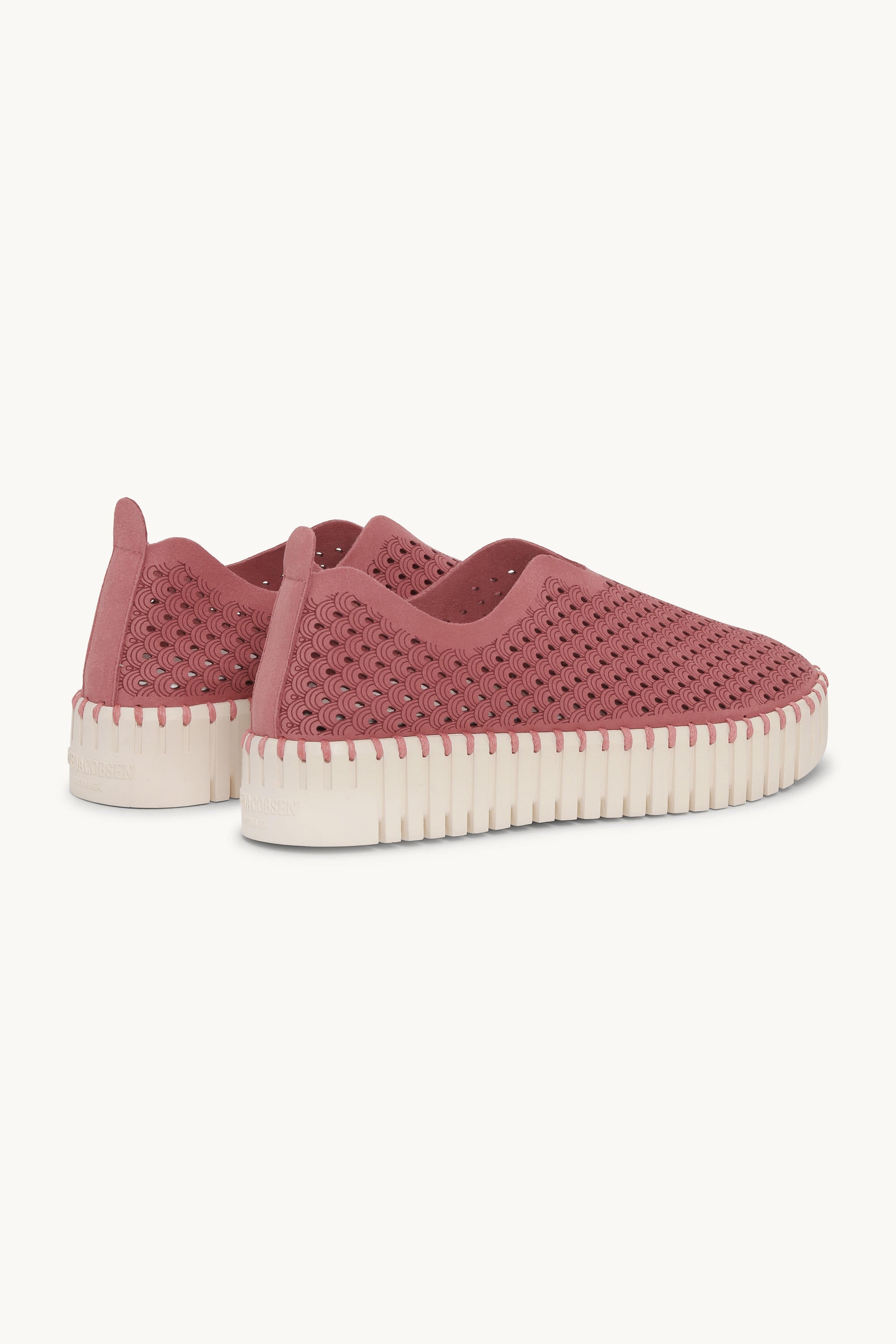 Platform Tulip Flats - Rouge Pearled Ivory