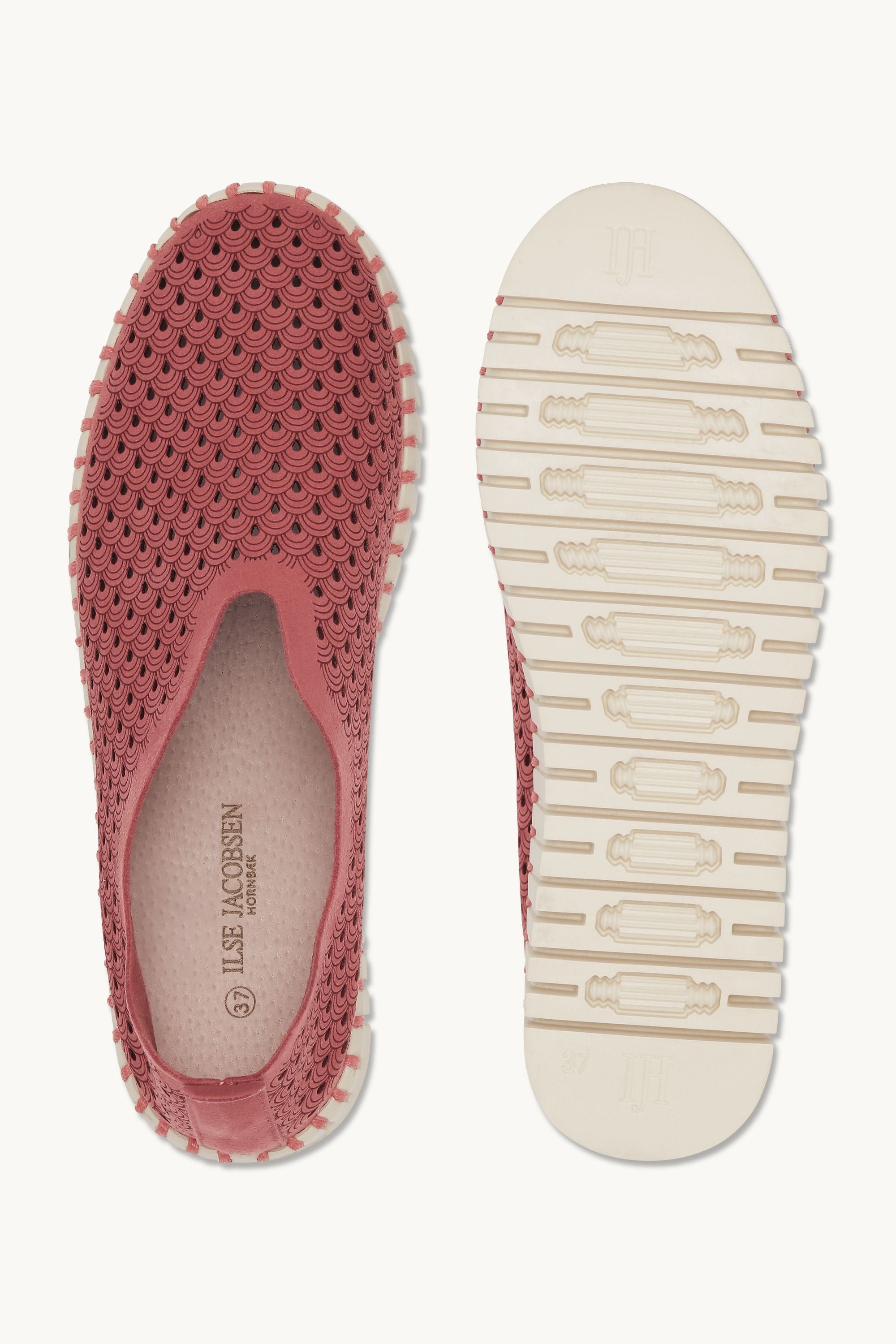 Platform Tulip Flats - Rouge Pearled Ivory