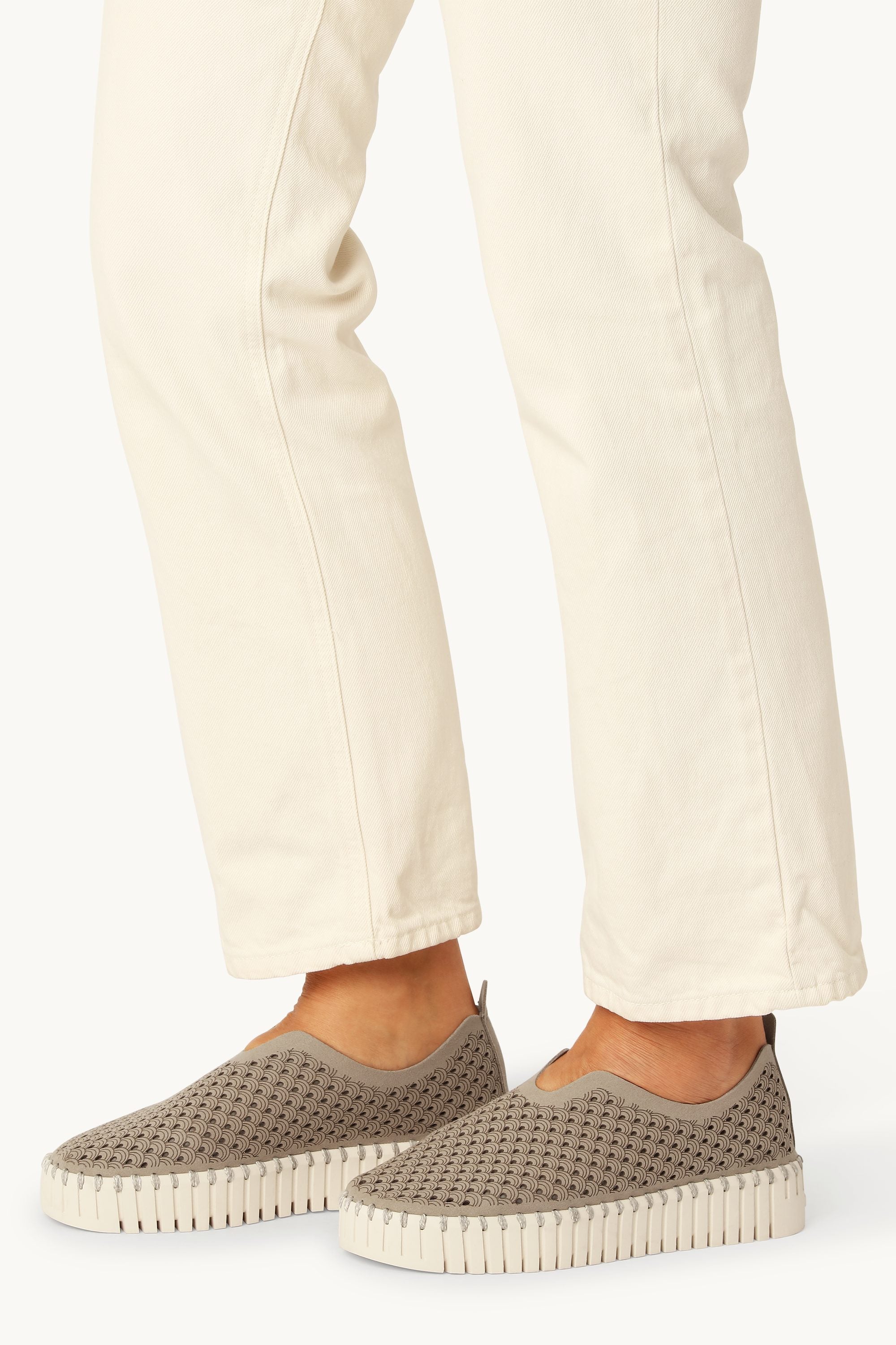 Platform Tulip Flats - Coriander Pearled Ivory