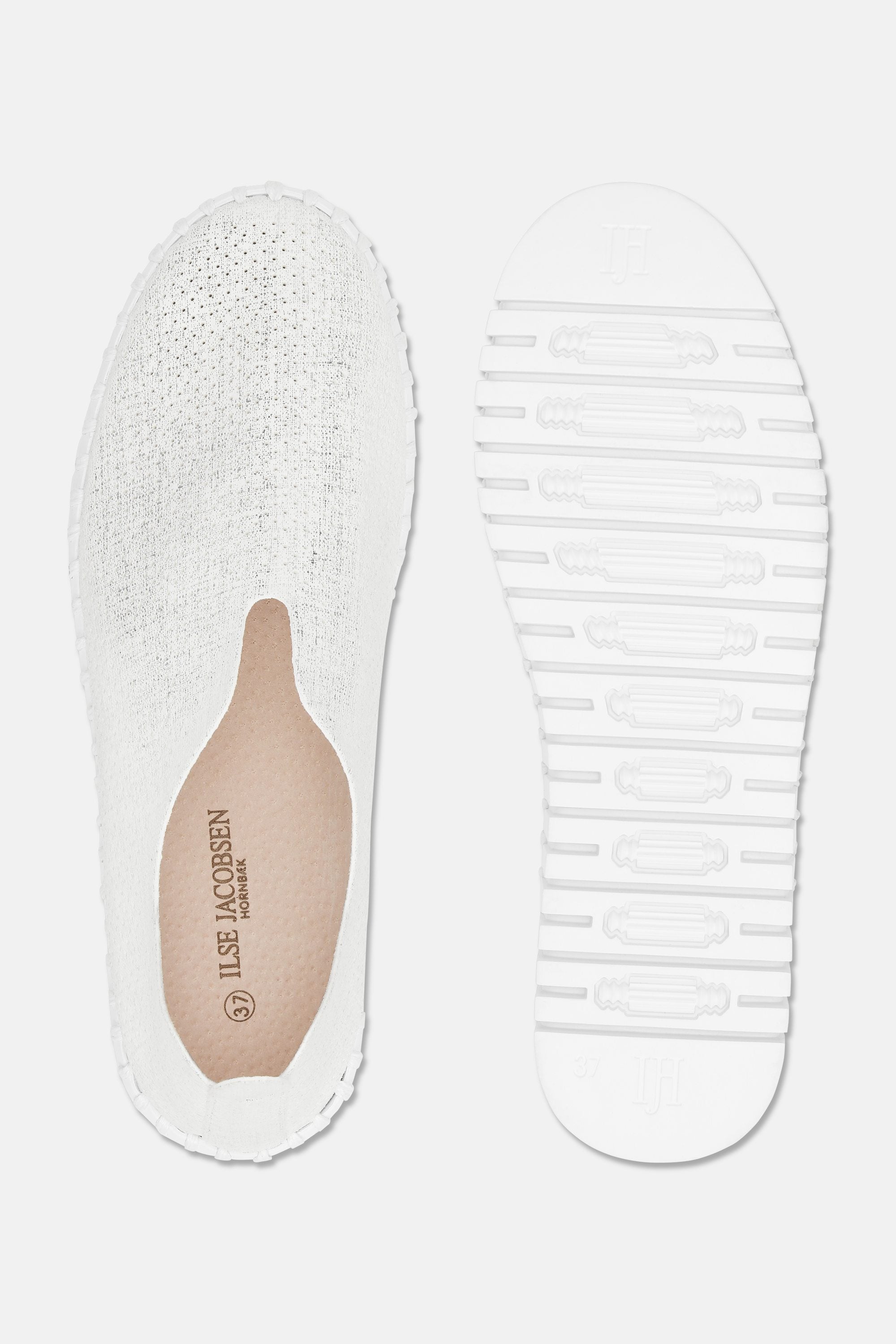 Platform Tulip Sko Glitter - White White