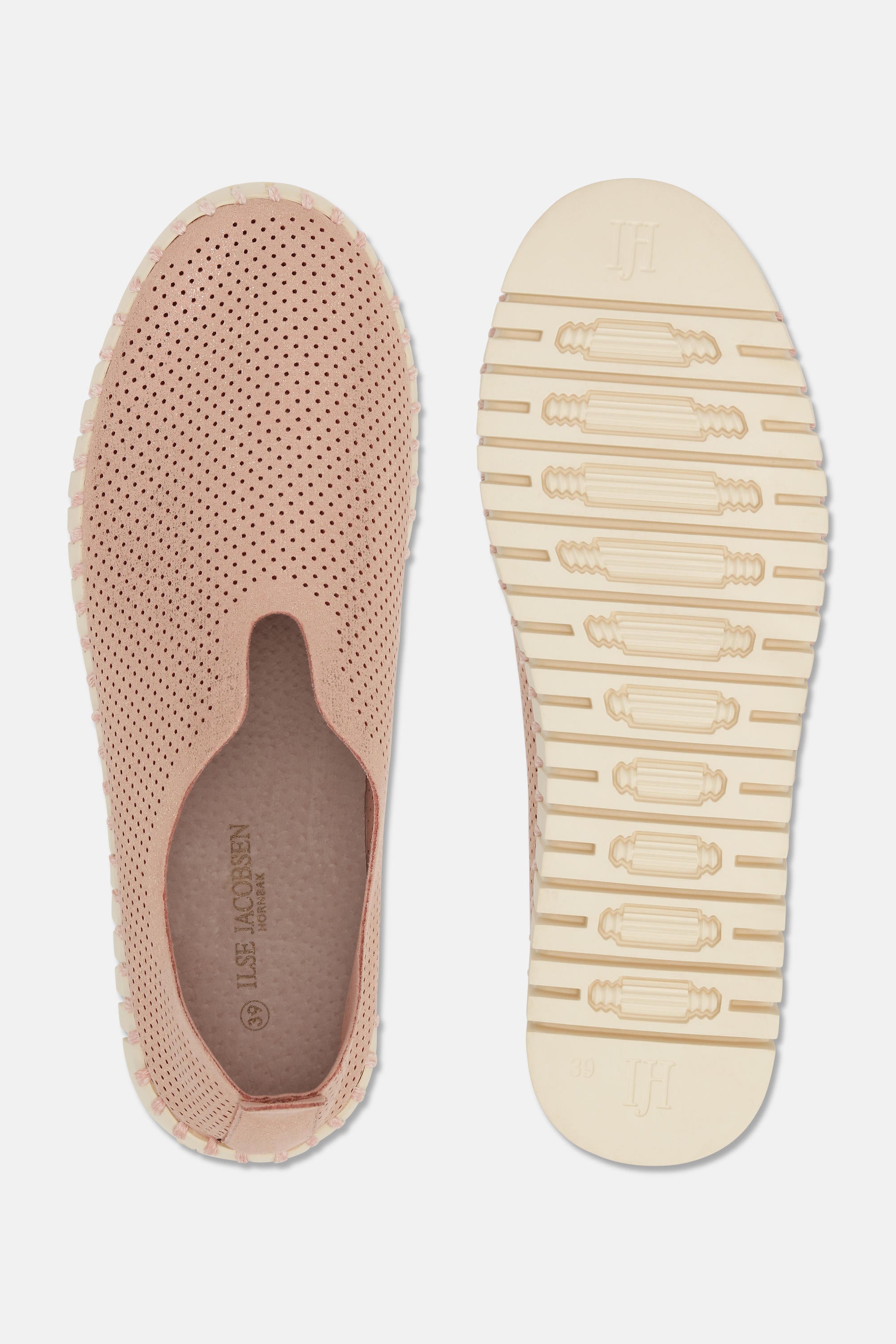 Platform Tulip Sko Glitter - Adobe Rose Pearled Ivory