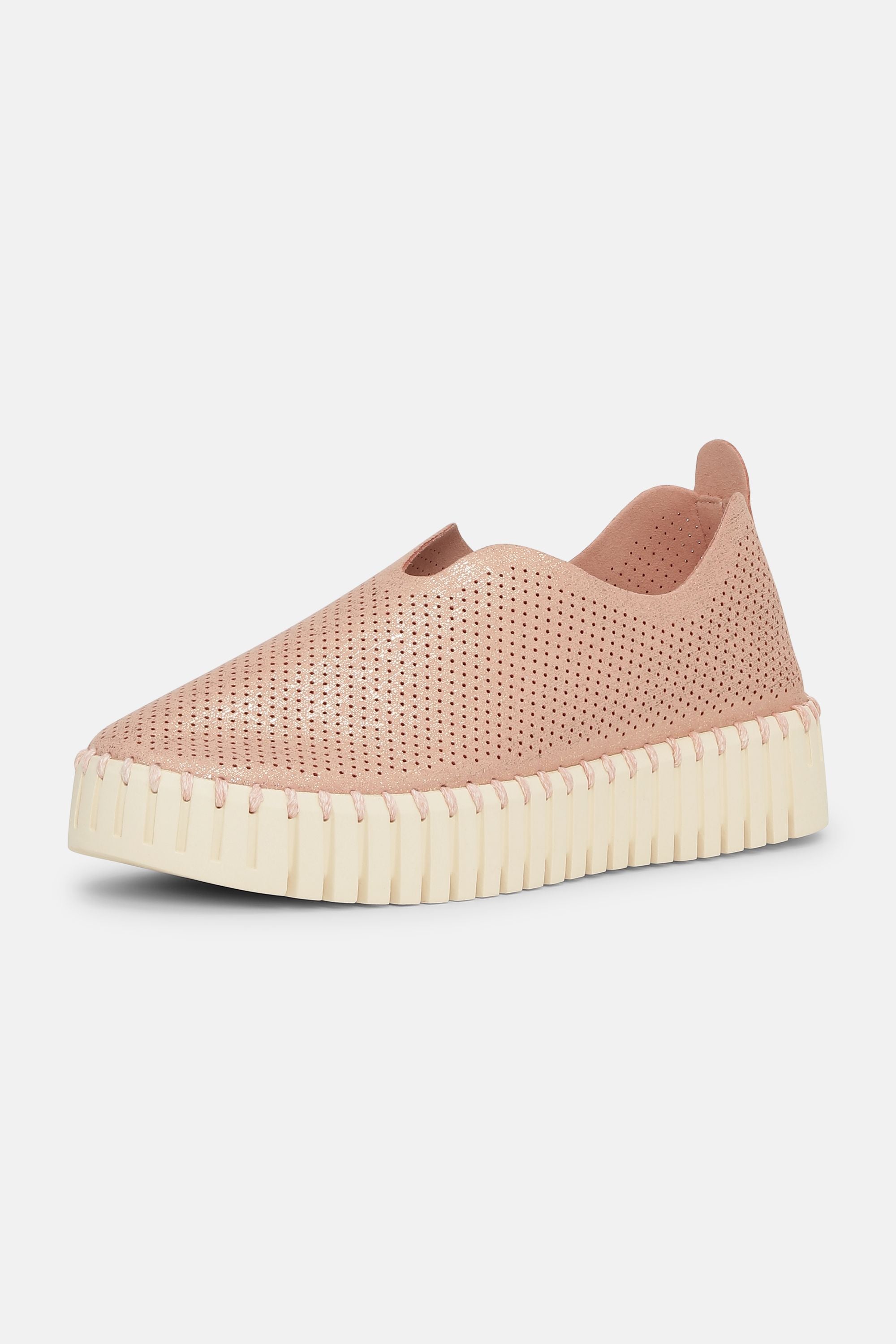 Platform Tulip Sko Glitter - Adobe Rose Pearled Ivory