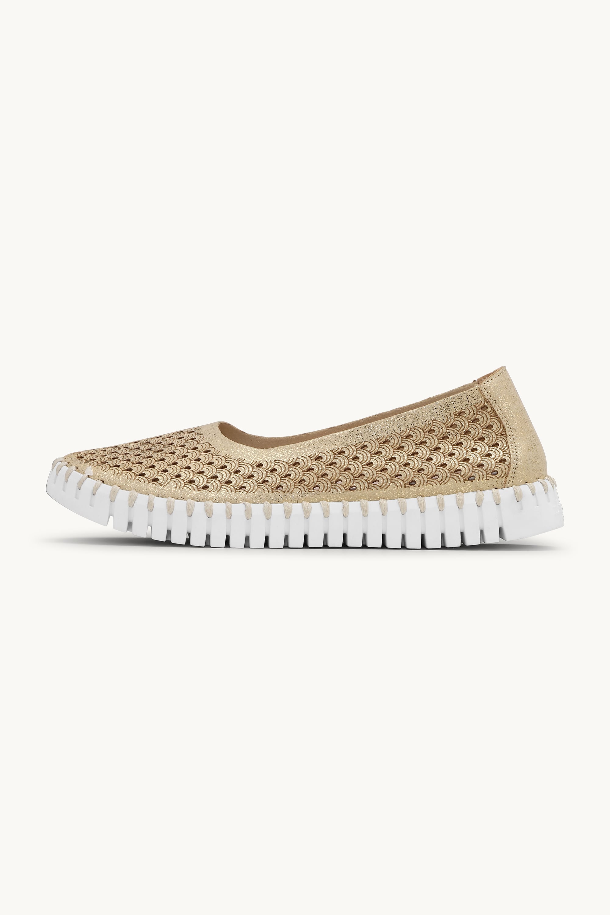 Ballerina Glitter - Platin White