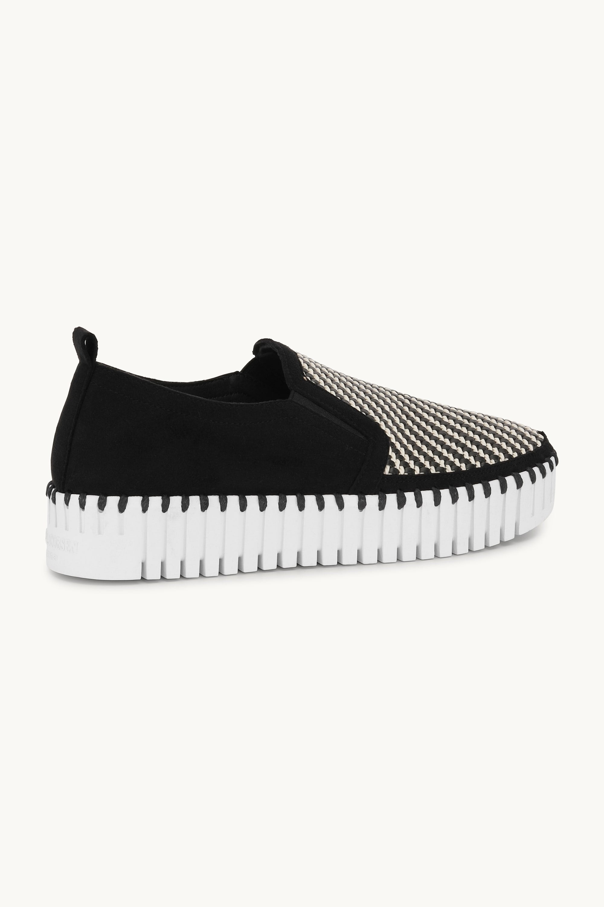 Platform Tulip Flats - Black White
