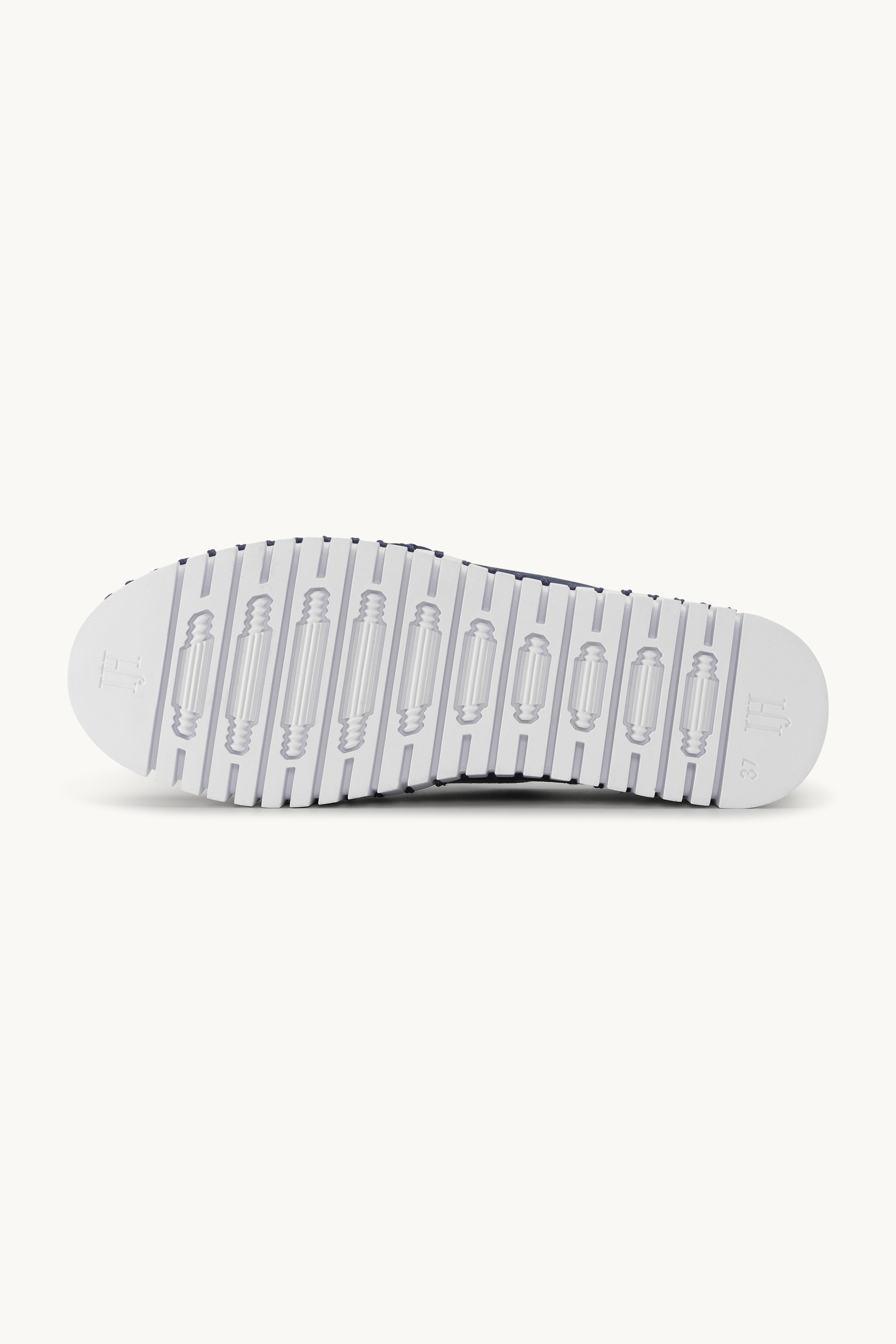 Platform Tulip Flats - Dark Indigo White
