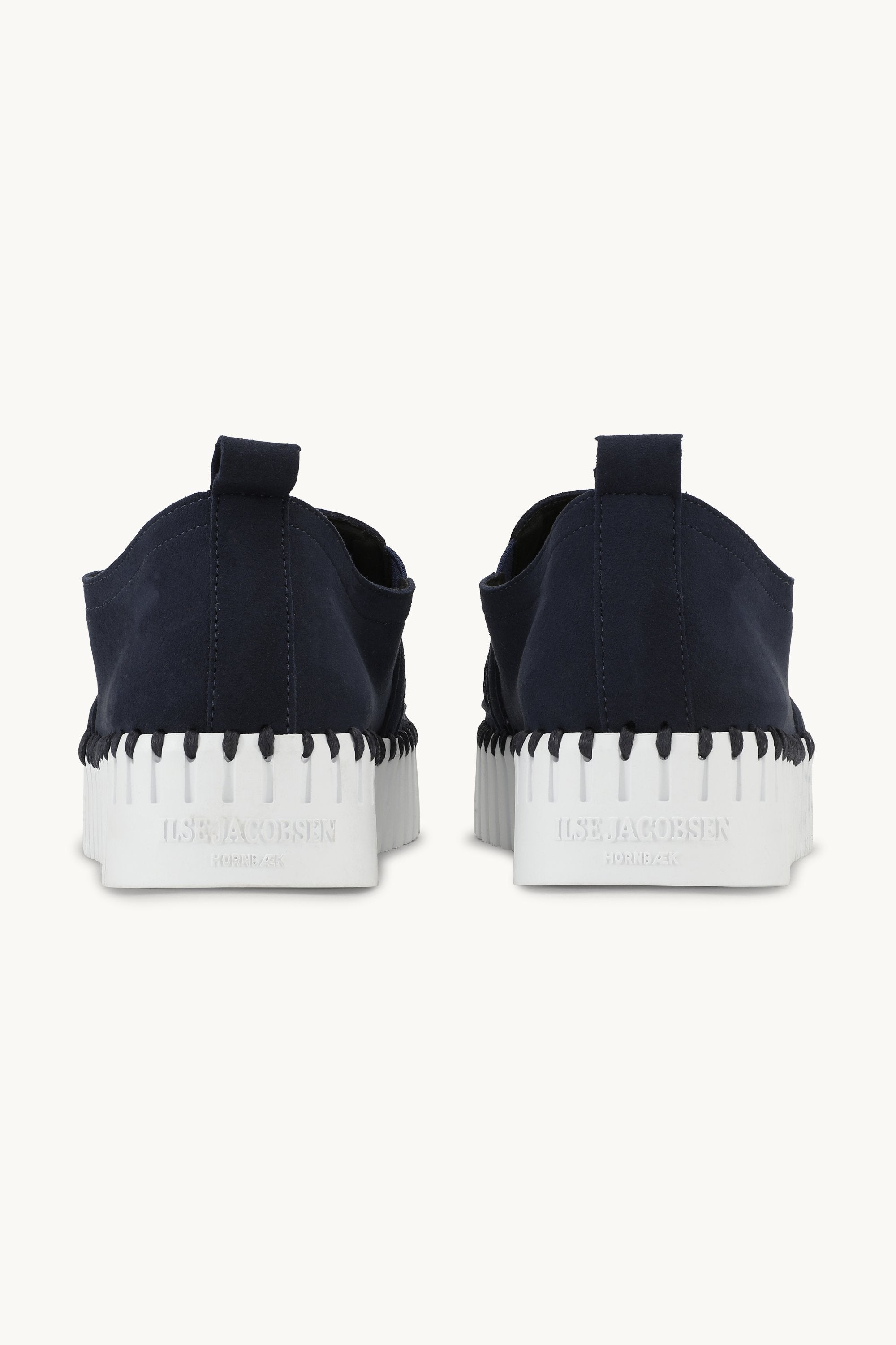 Platform Tulip Flats - Dark Indigo White