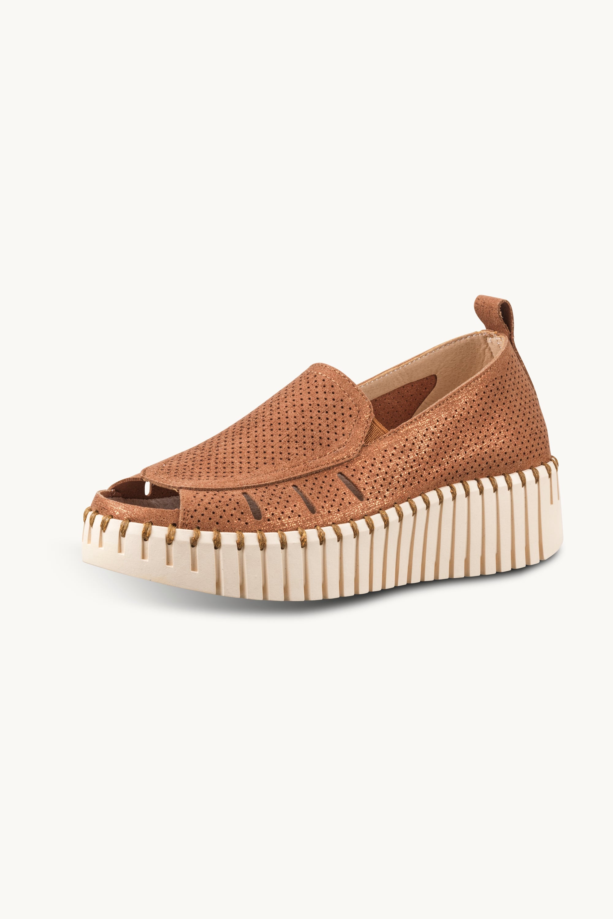 Tulip Sandal in Glitter - Nougat Pearled Ivory