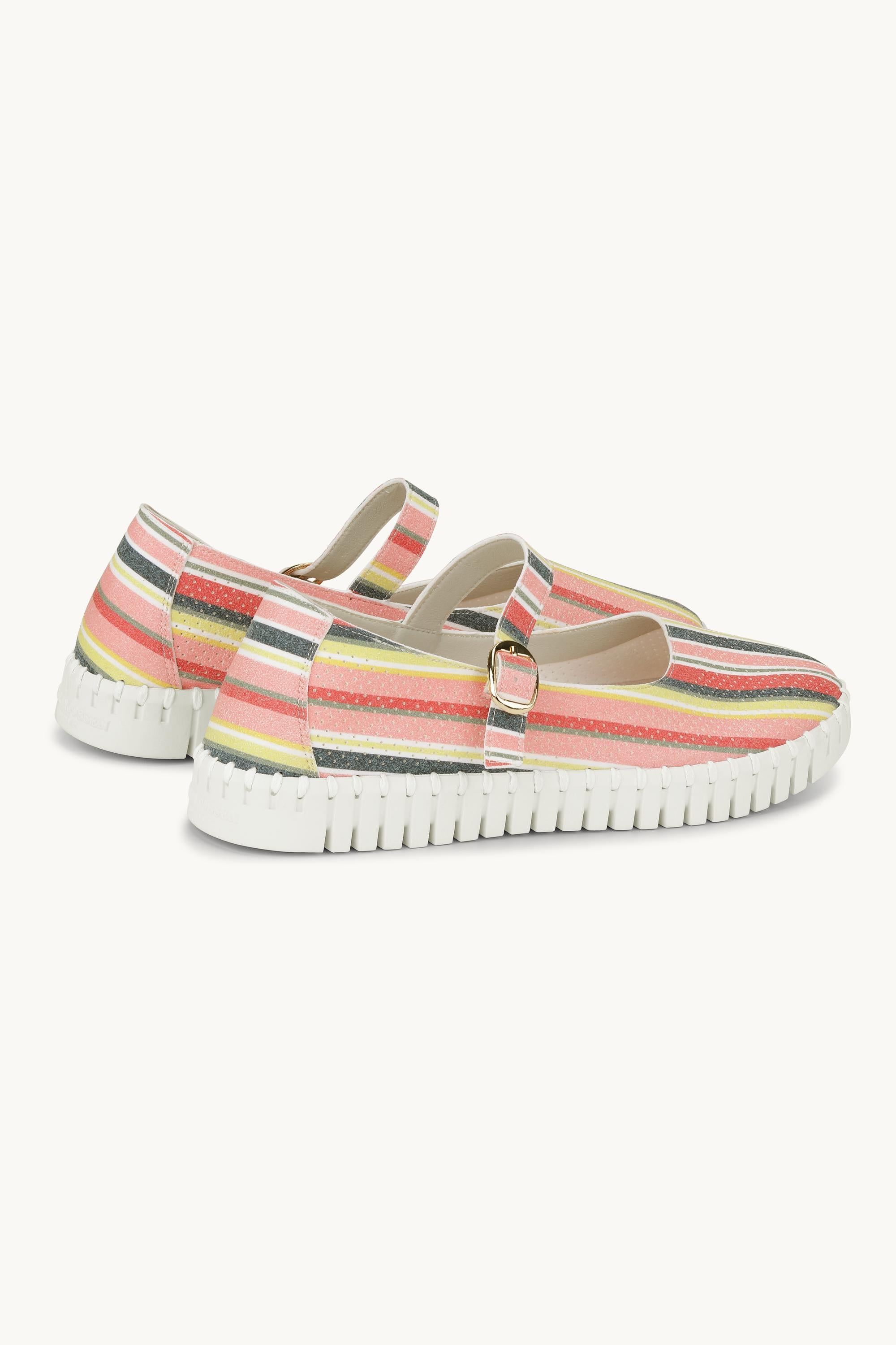 Ballerina Striped - Peach Bud White