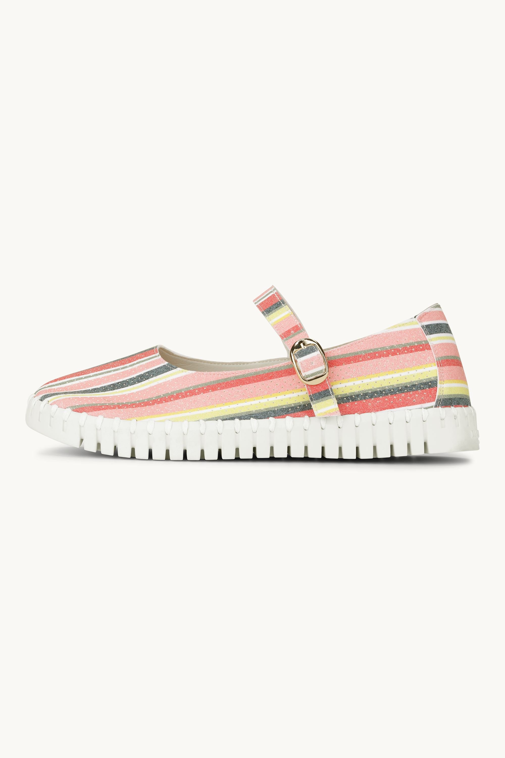 Ballerina Striped - Peach Bud White