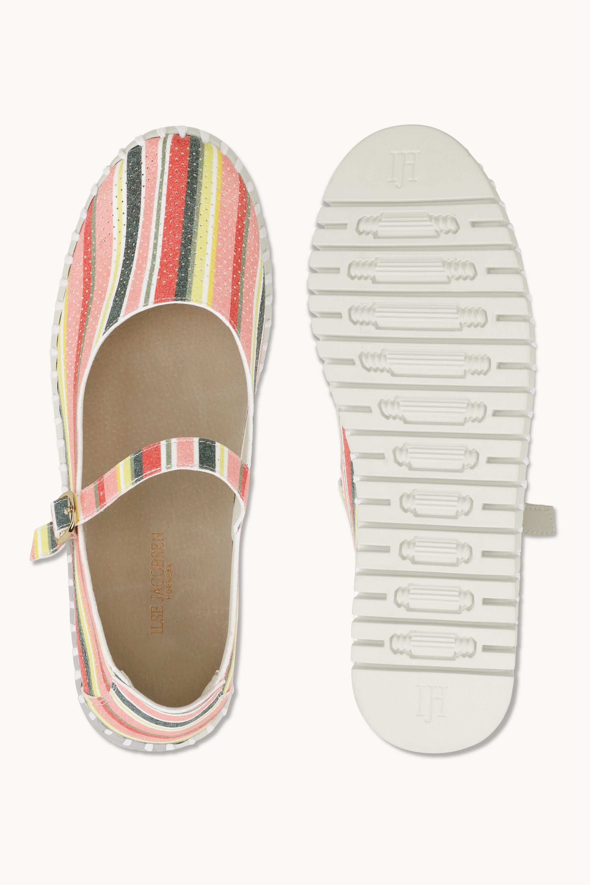 Ballerina Striped - Peach Bud White
