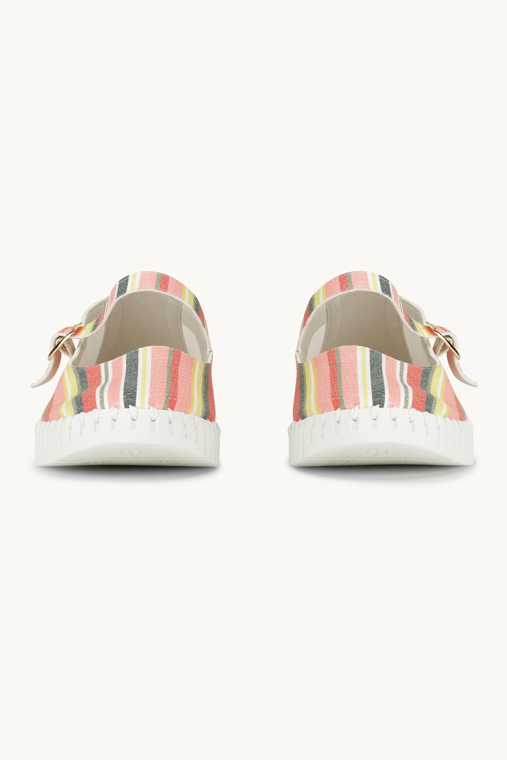 Ballerina Striped - Peach Bud White