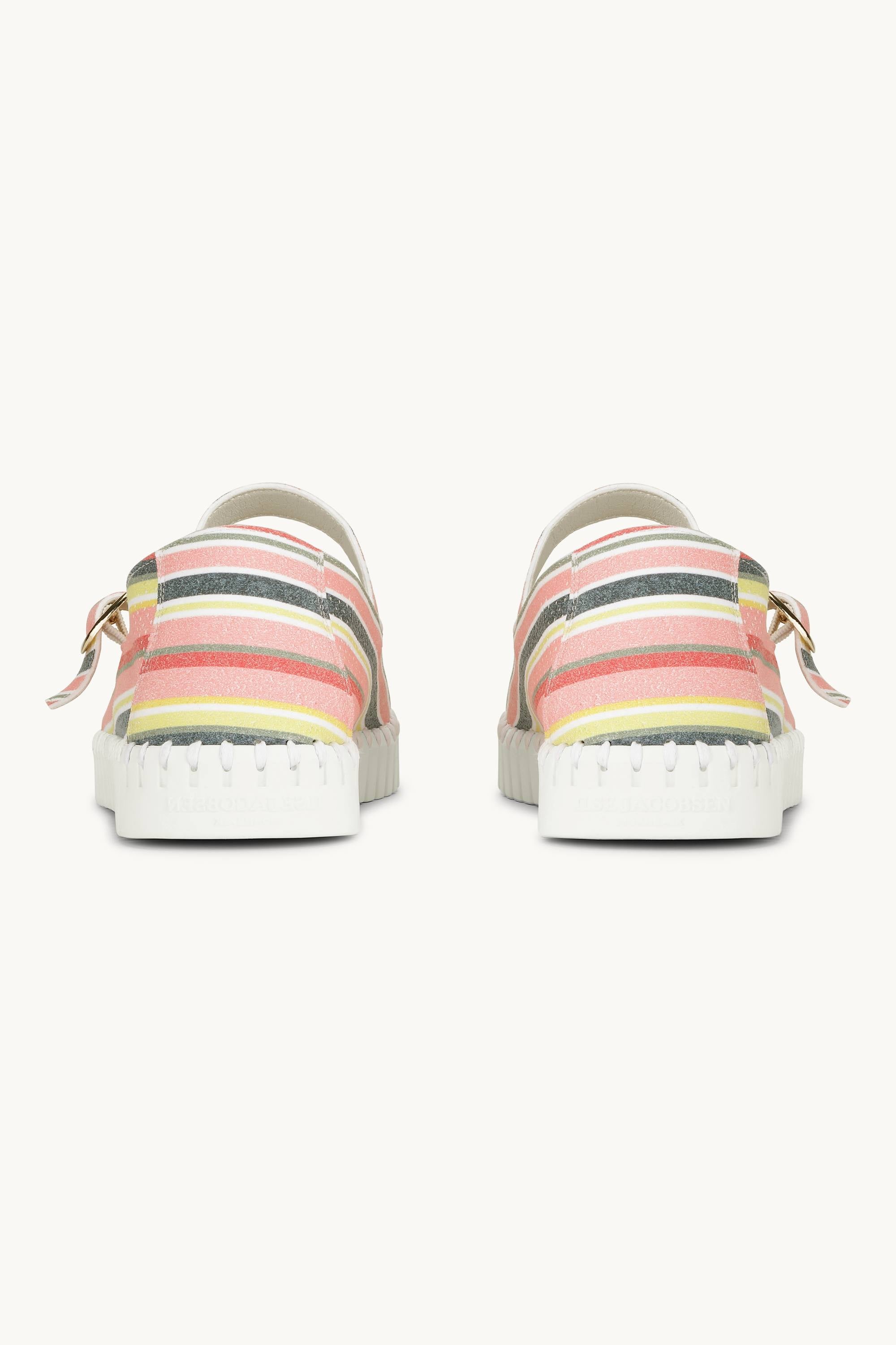 Ballerina Striped - Peach Bud White