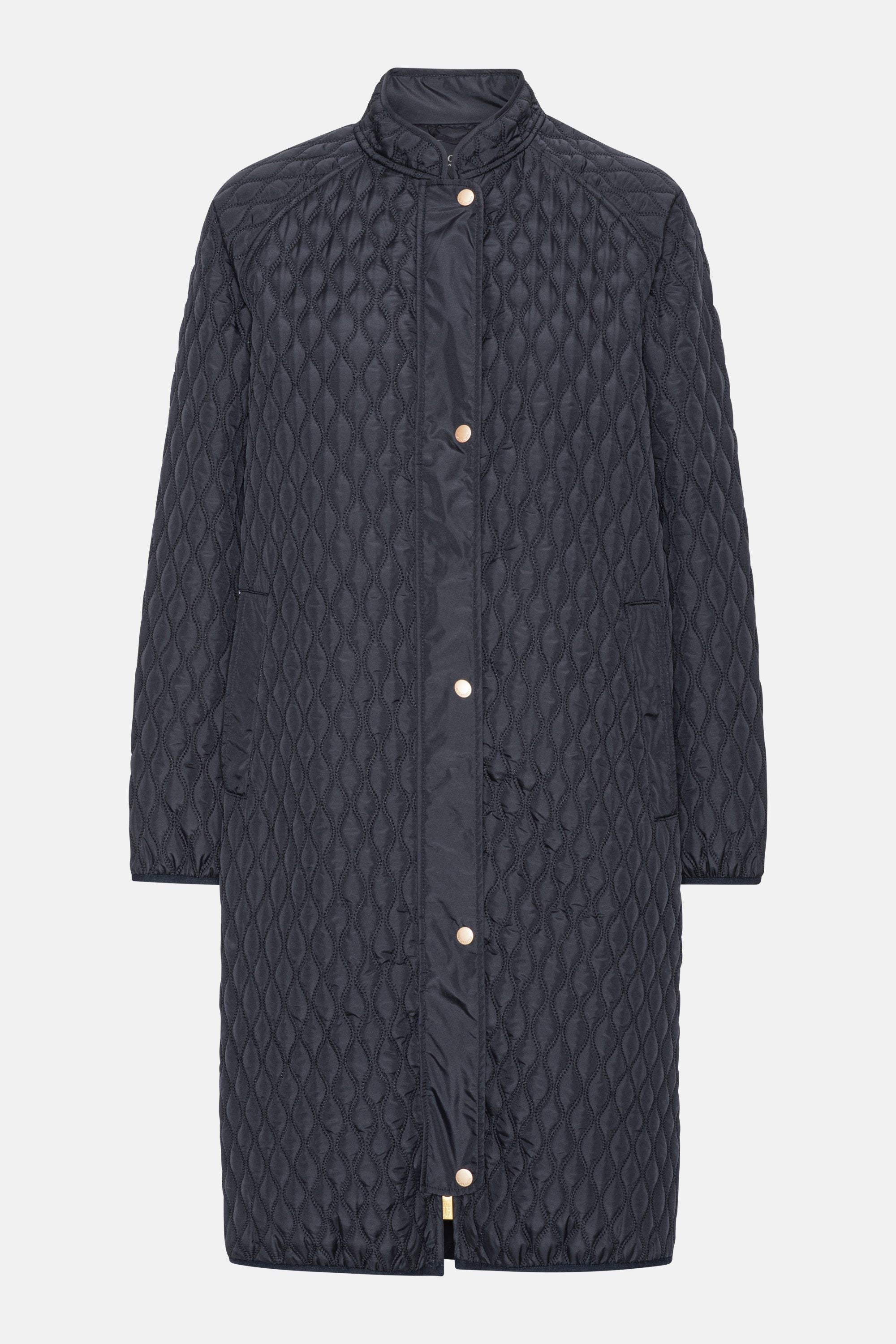 Long Quilt Coat - Dark Indigo