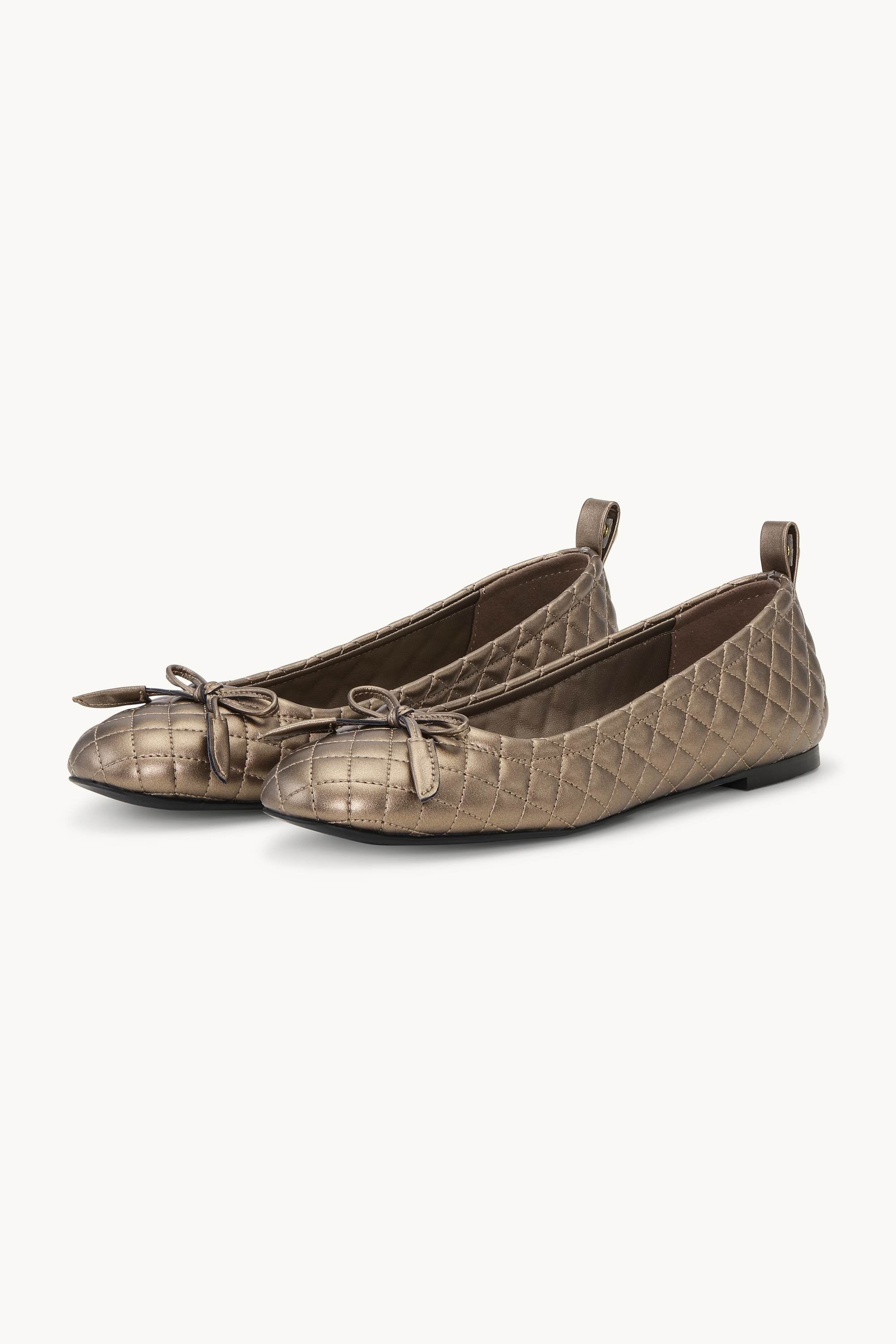 Quilted Ballerina - Metallic Copper Black