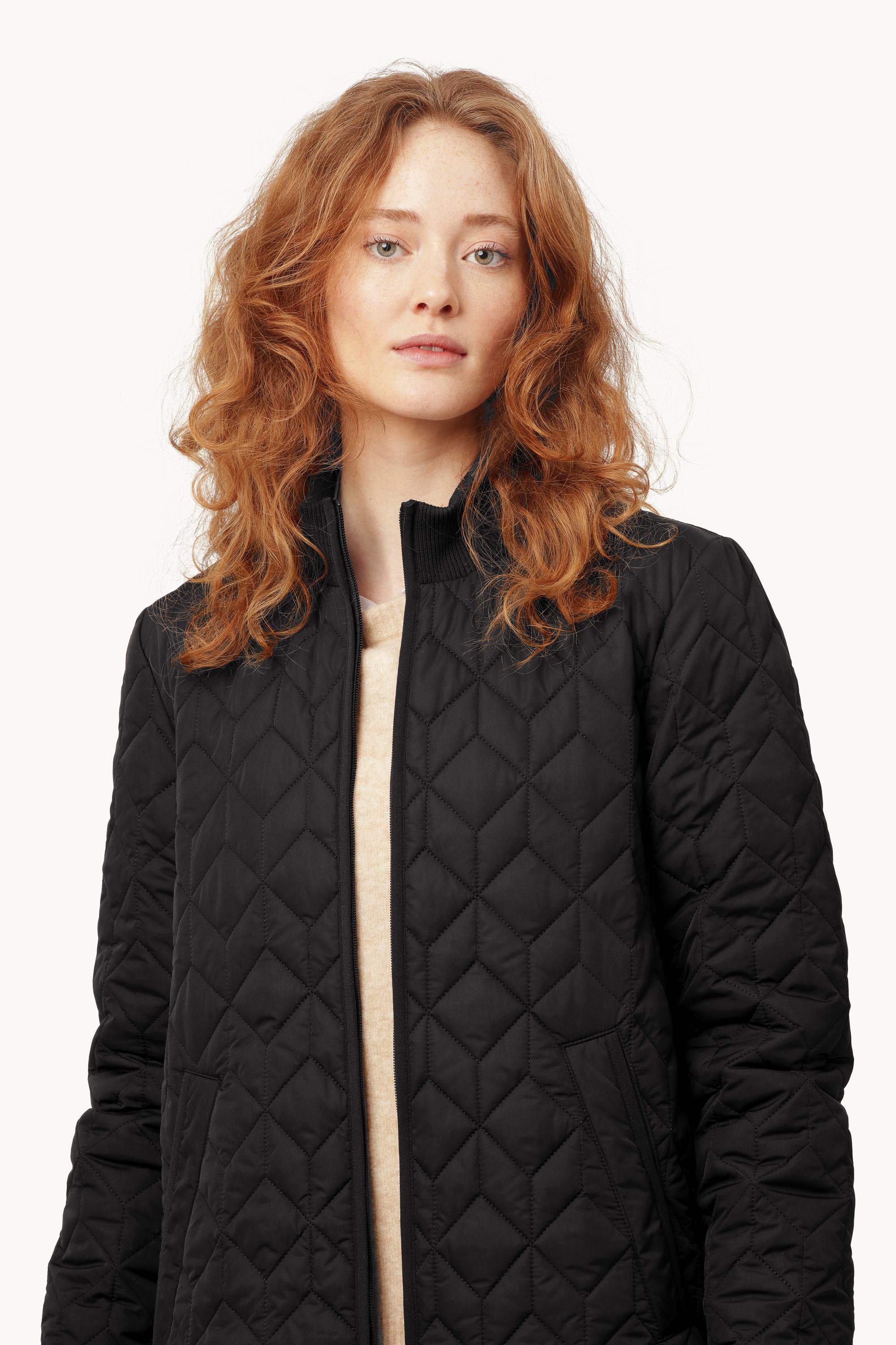 Long Padded Quilt Jacket - Black Long Padded Quilt Jacket - Black