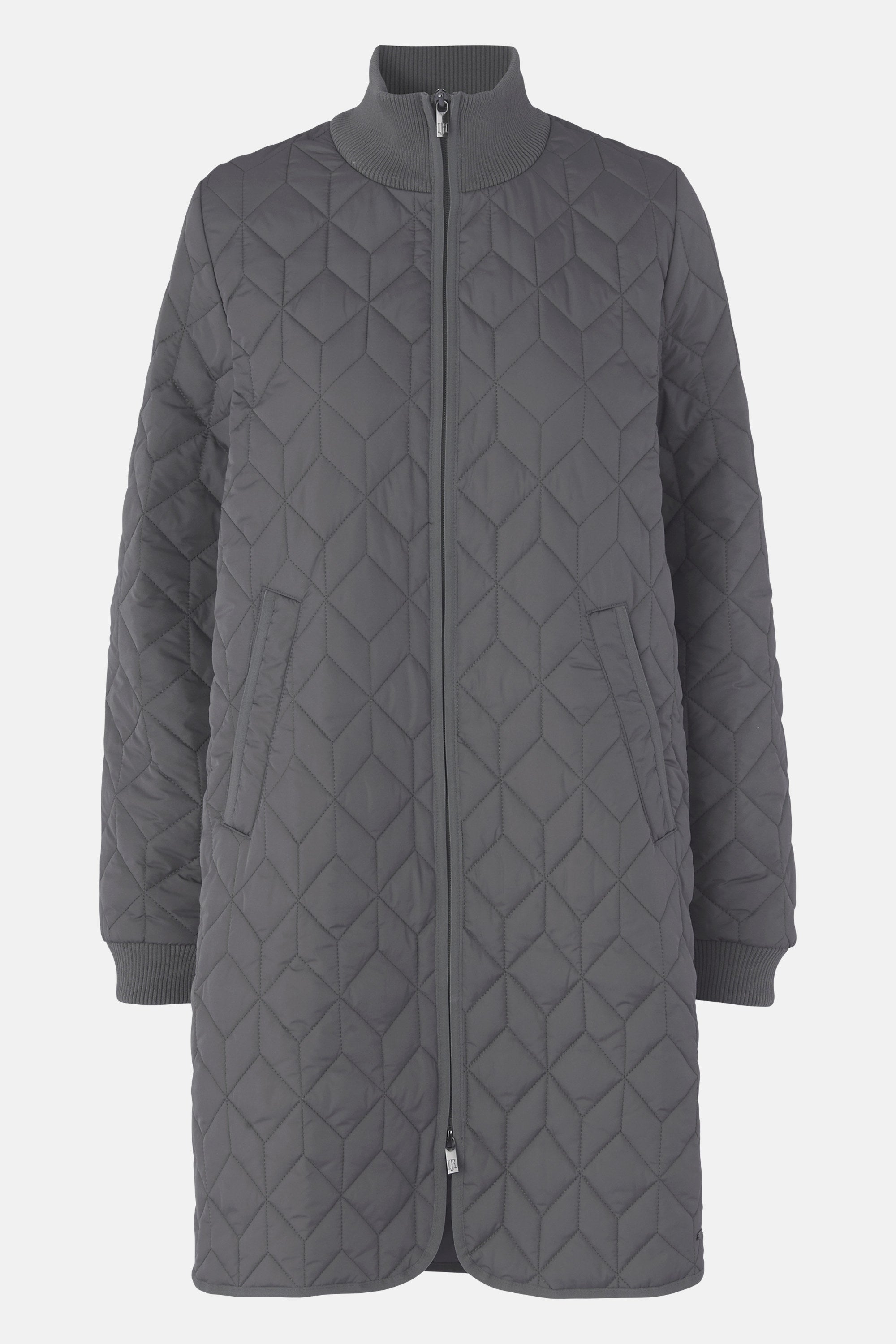 Long Padded Quilt Jacket - Dark Shadow