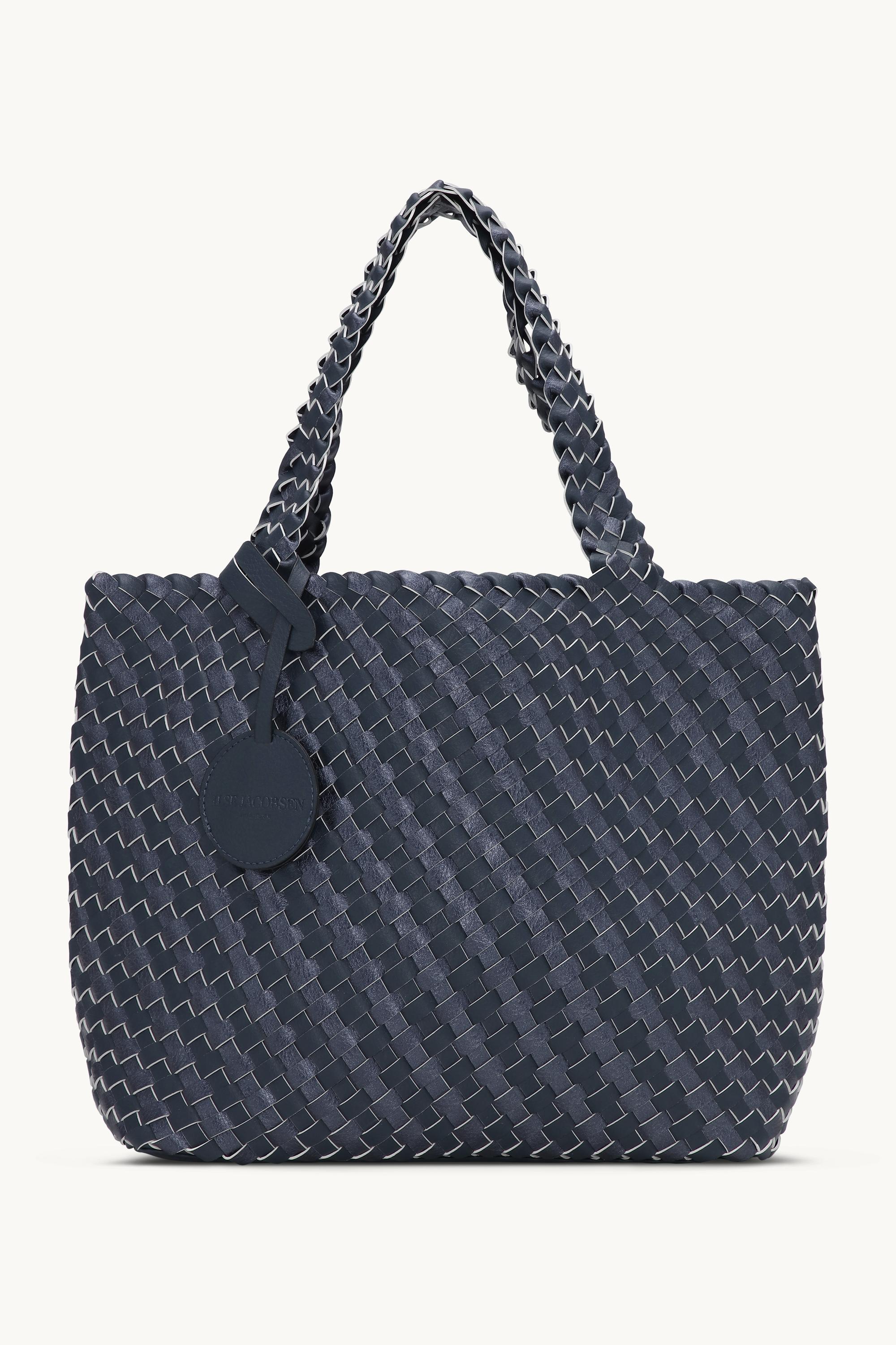 Tote Bag Braided - Ombre Blue Metallic Ombre Blue