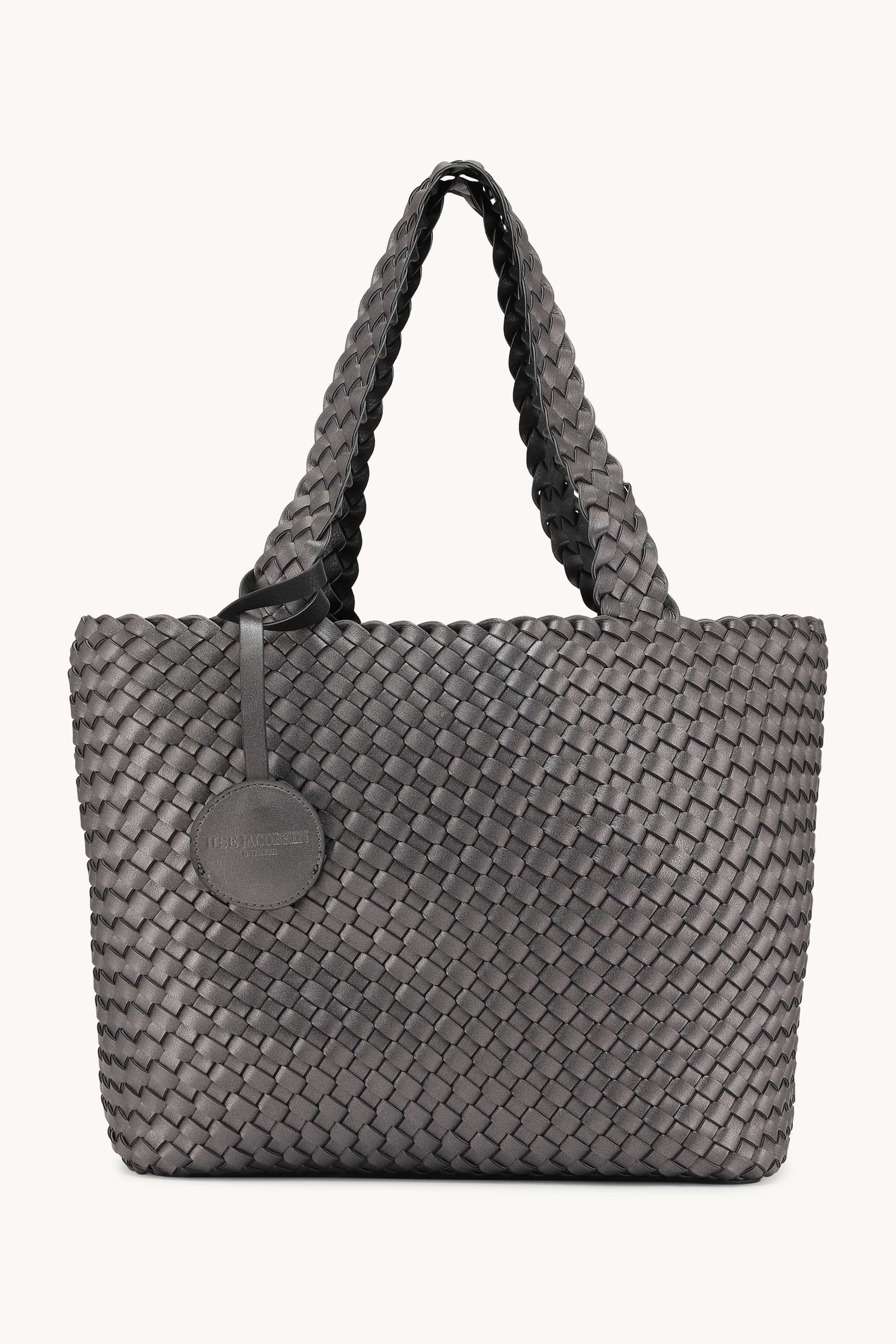 Tote Bag Braided - Black Gun metal