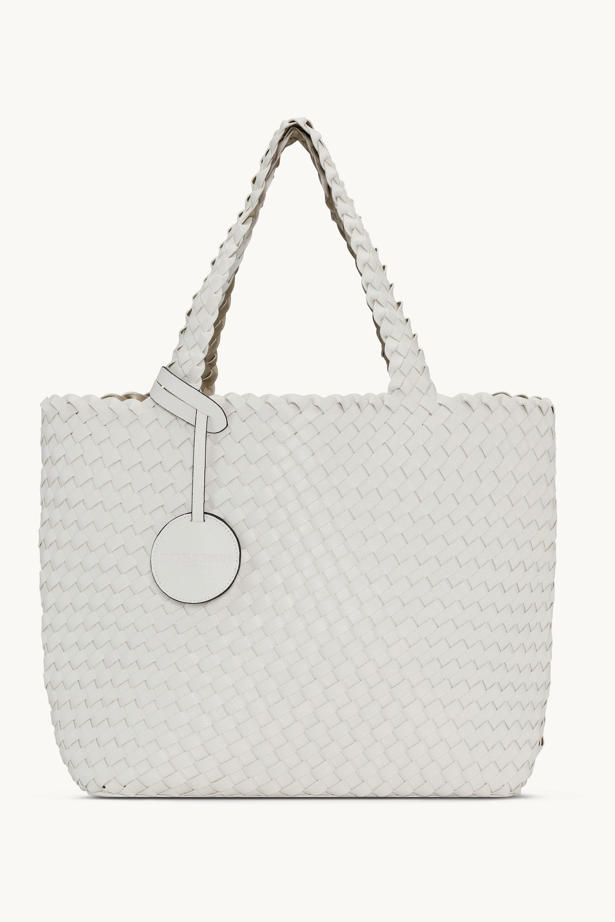 Tote Bag Braided - White Platin