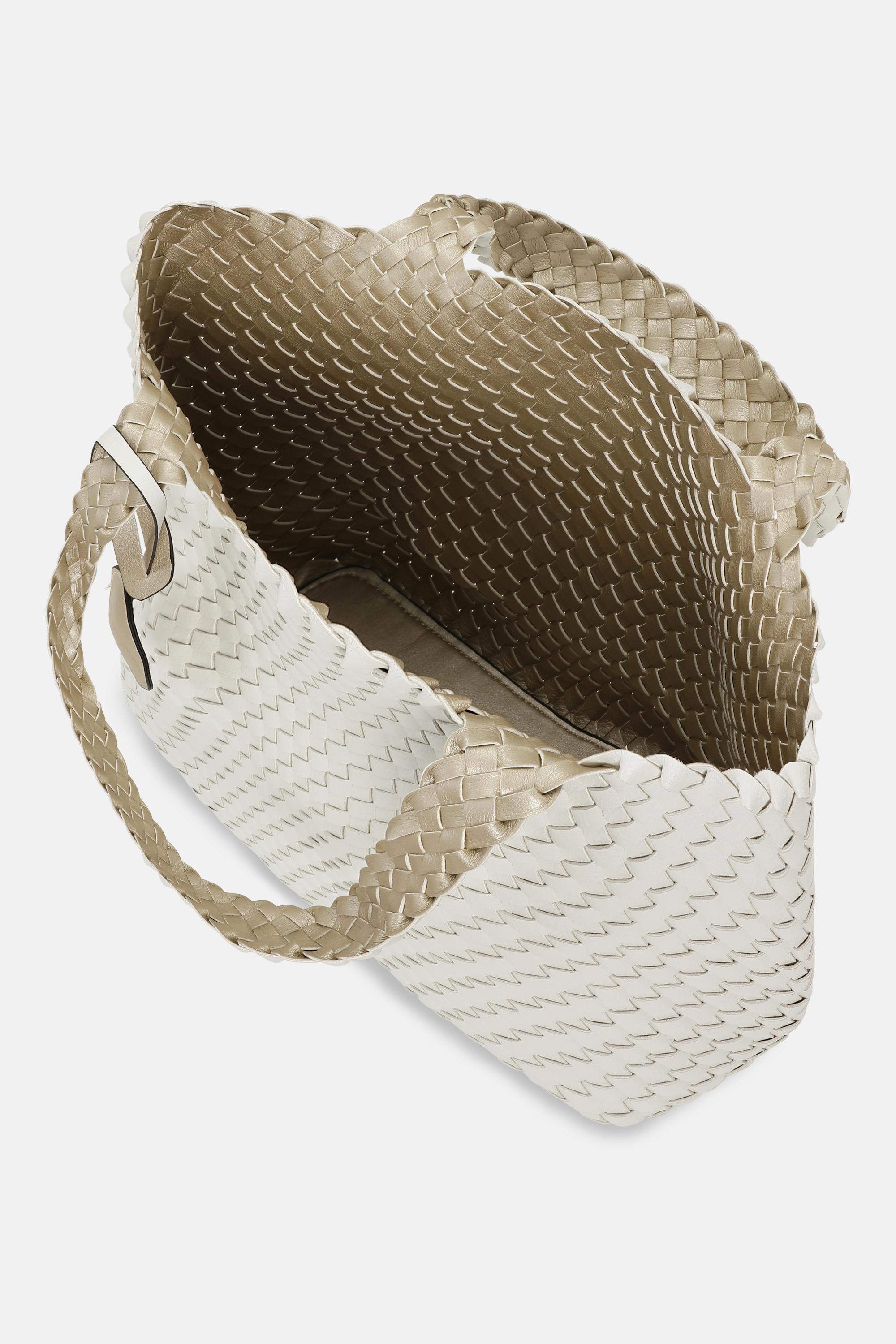Tote Bag Braided - White Platin