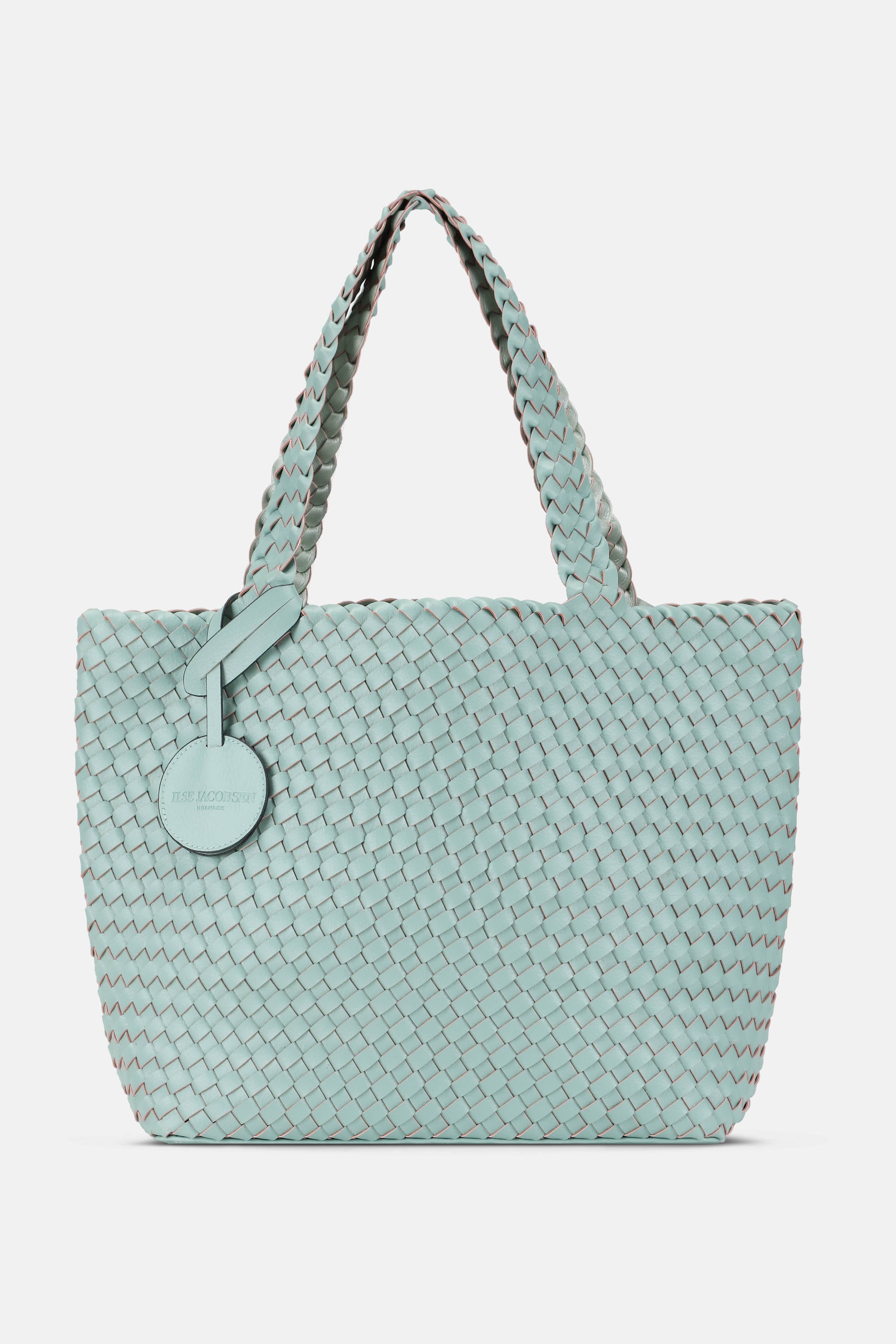 Tote Bag Braided - Beach Glass Metallic Mint